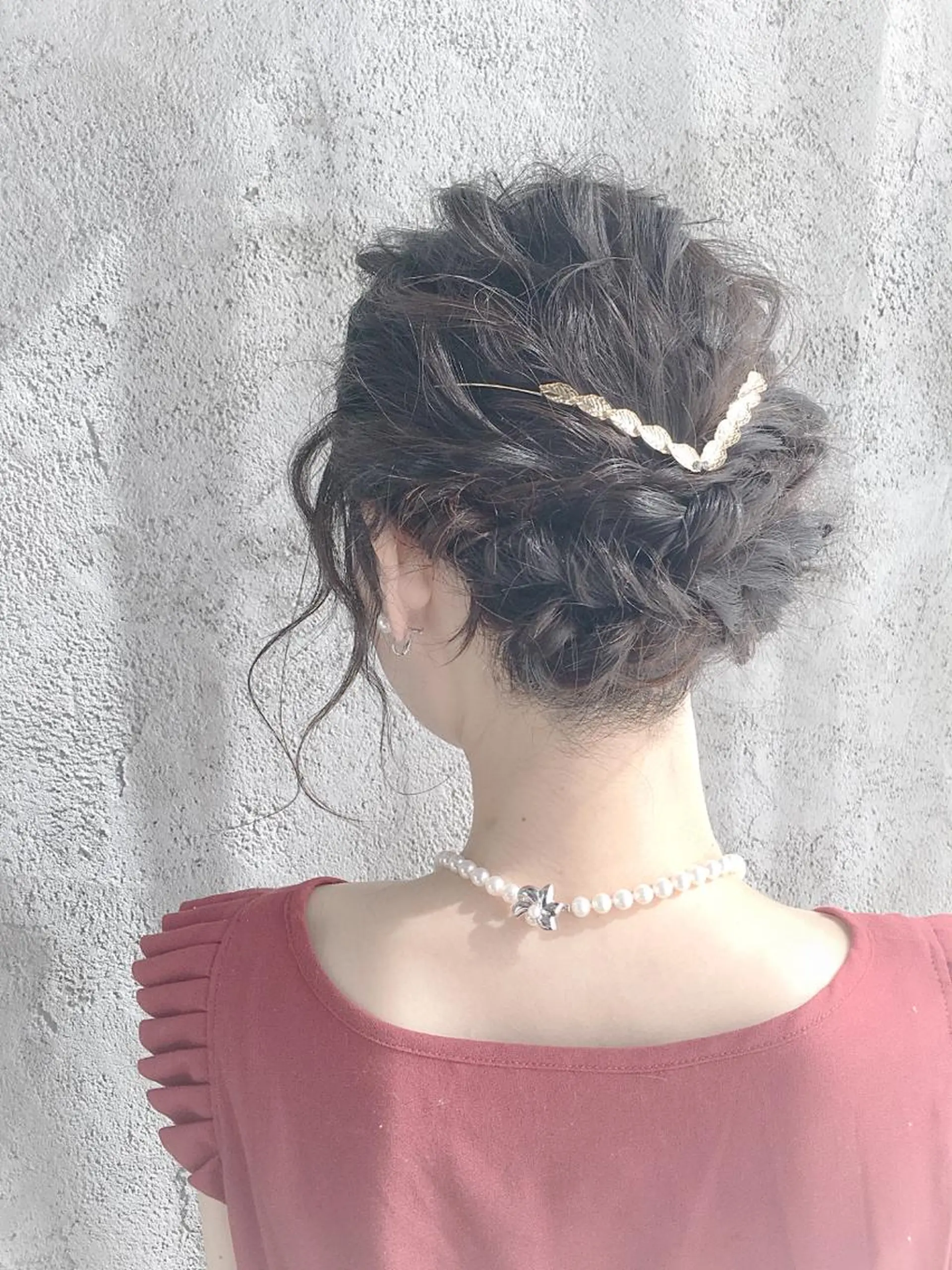 セミロング ヘアアレンジ 結婚式・ブライダル EMANON天神所属・Hitomi Ezakiのヘアスタイル