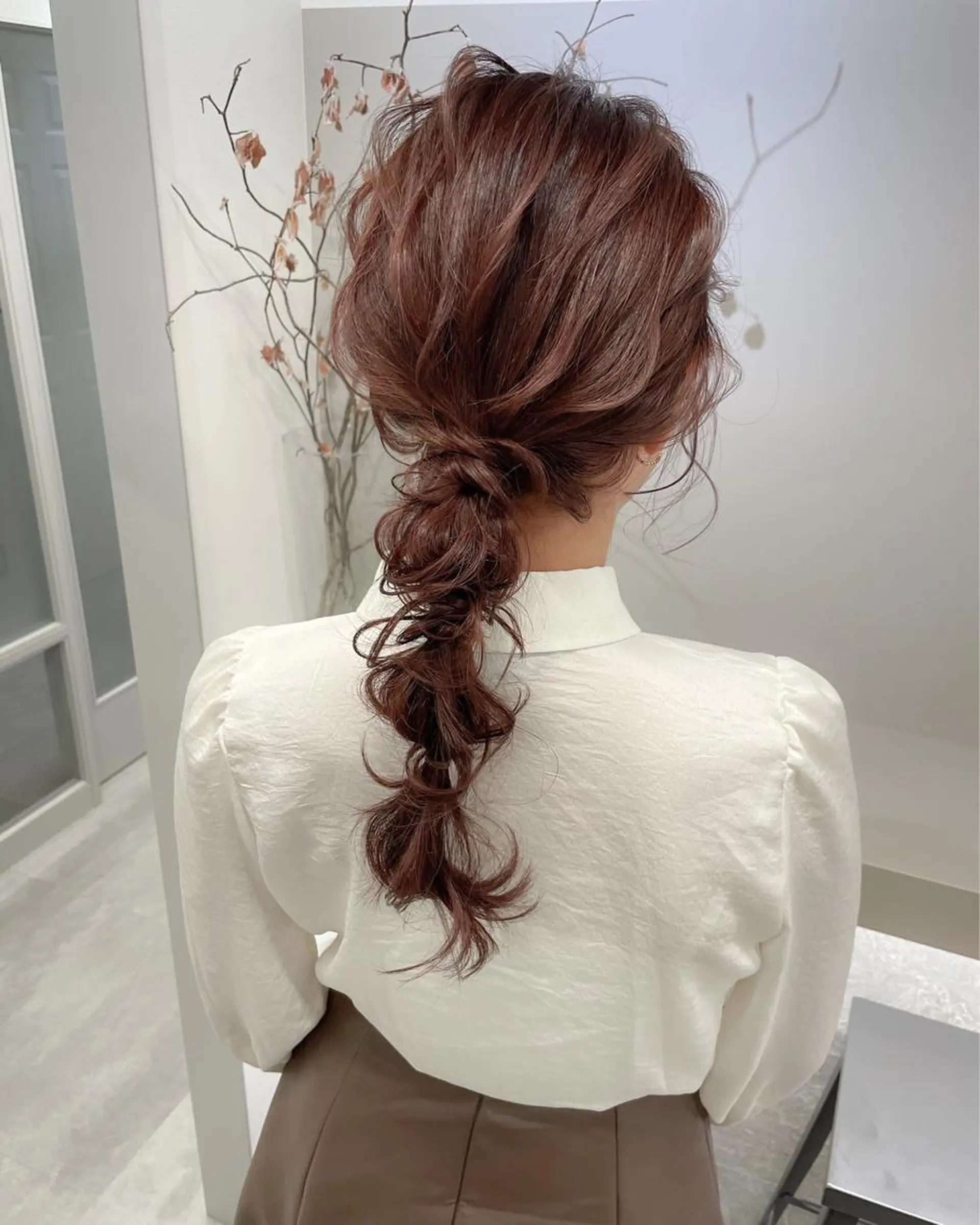 ロング カラー ヘアアレンジ ピンクカラー autre所属・大久保 ひでなりのヘアスタイル