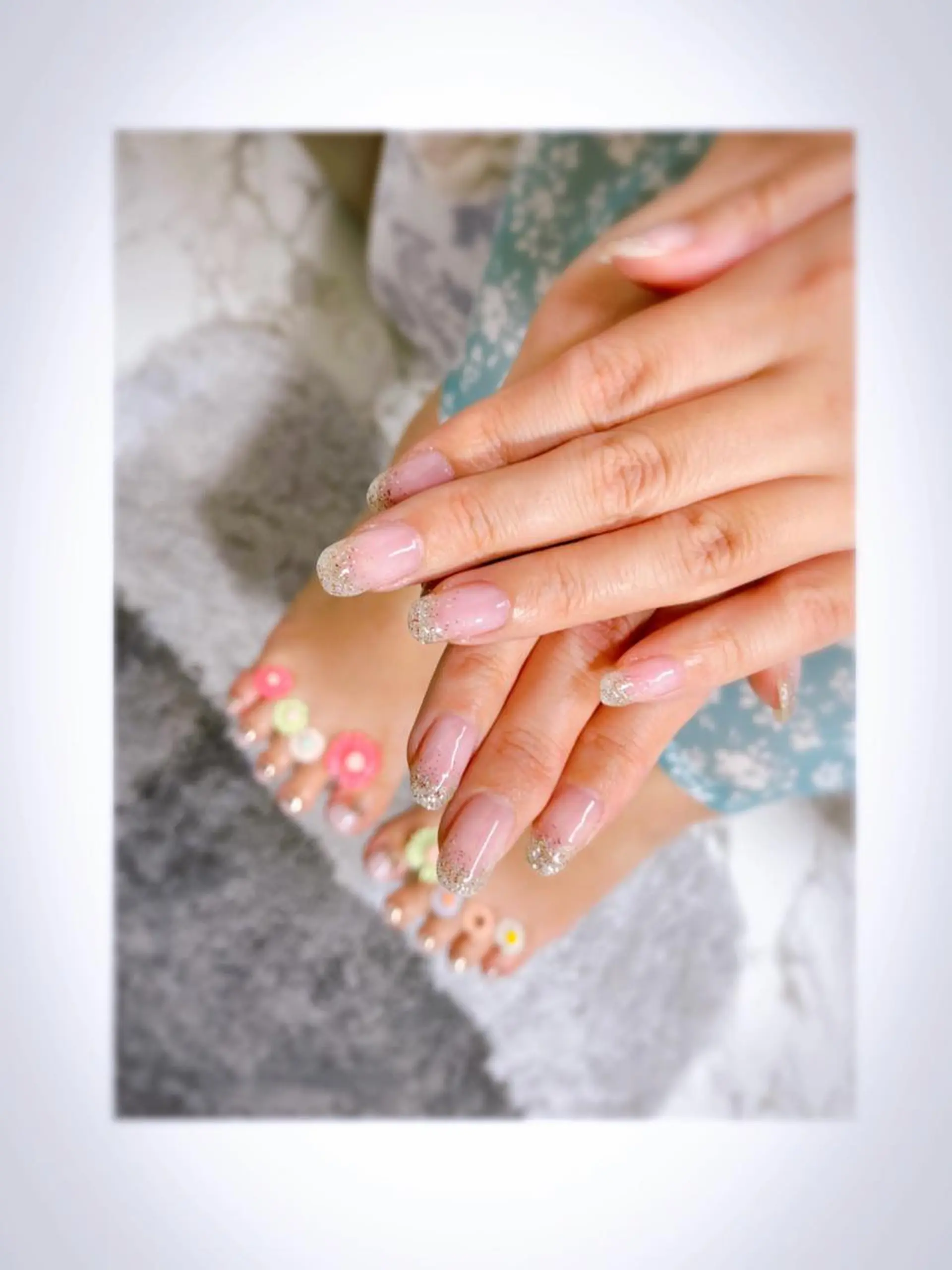ネイル グラデーション キラキラネイル ラメ(グリッター) ラメグラデーション シンプルネイル プライベートサロン M's   nailのネイルデザイン