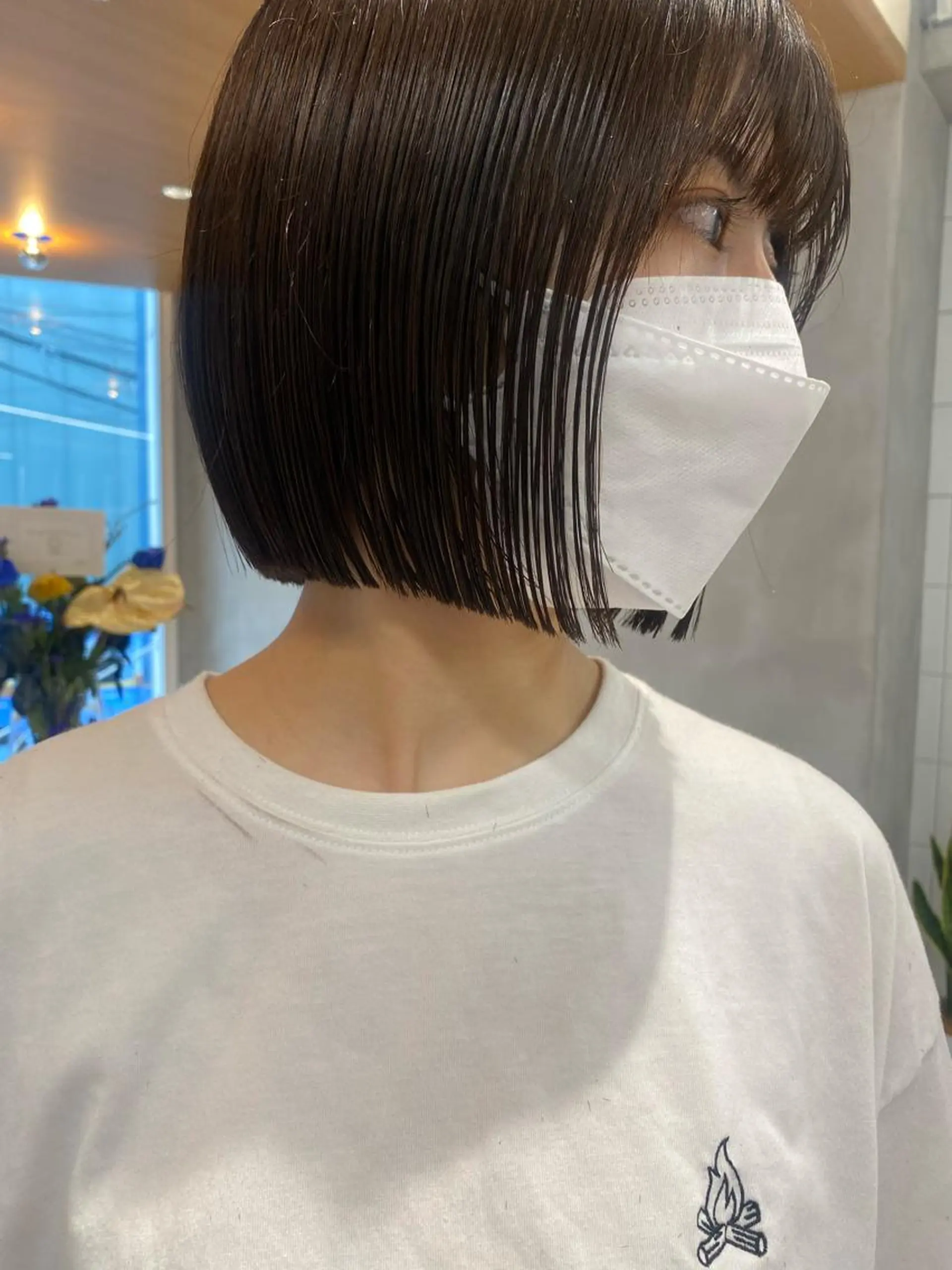 ショート カラー カット ヘアカラー トリートメント センターパート/ 暖色カラーayuのヘアスタイル