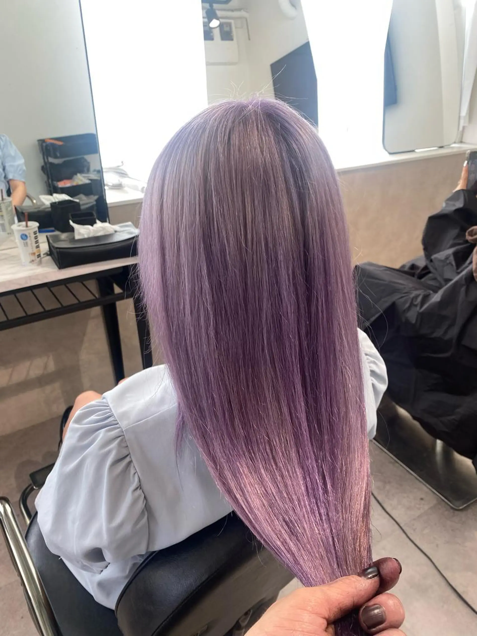 カラー ラベンダーカラー カット ヘアカラー Seleneコウキ ブリーチ/ハイトーンのヘアスタイル