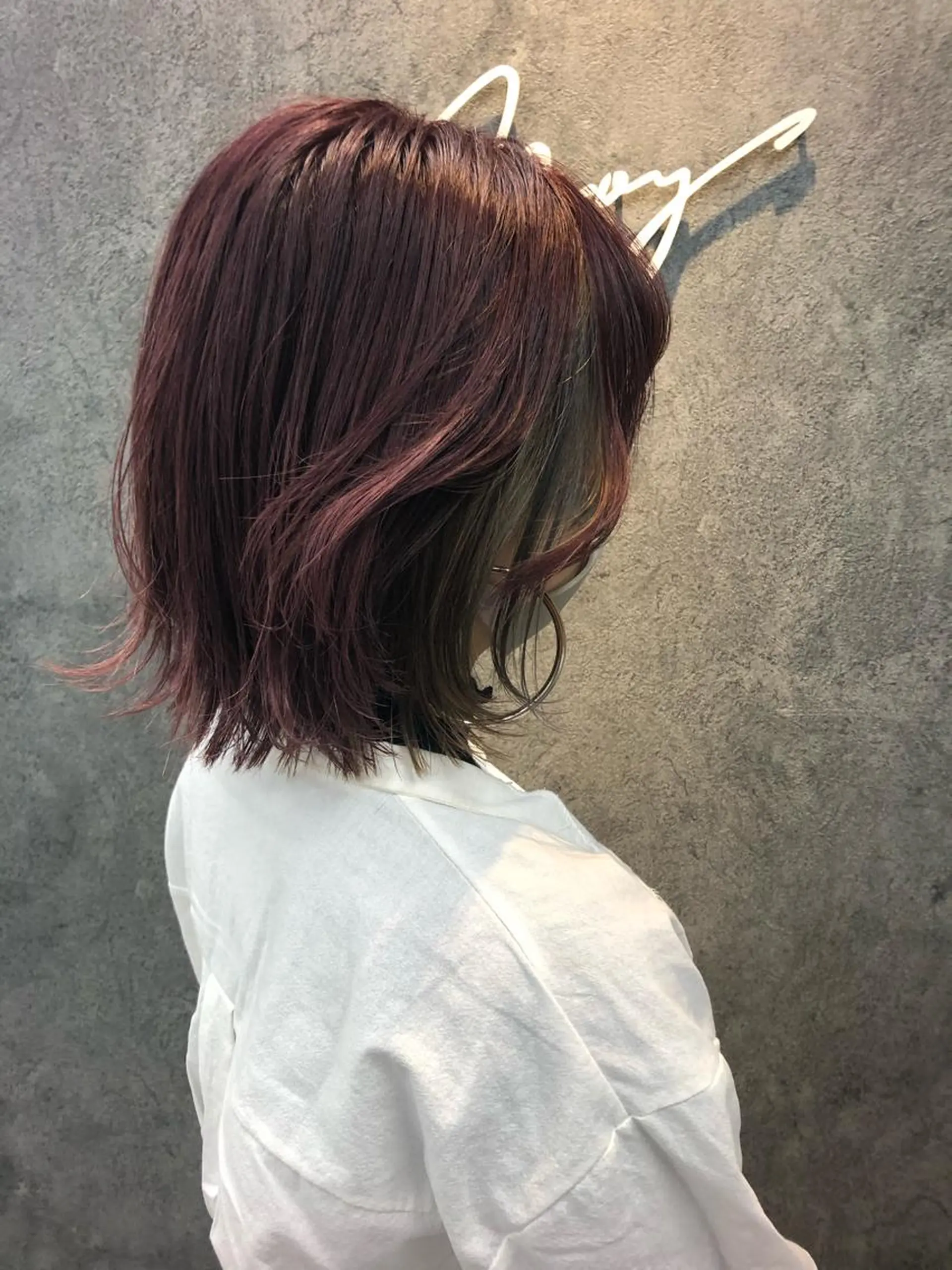 ショート ピンクブラウン ヘアカラー トリートメント Noy所属・Noyヨシモト ヒロトのヘアスタイル