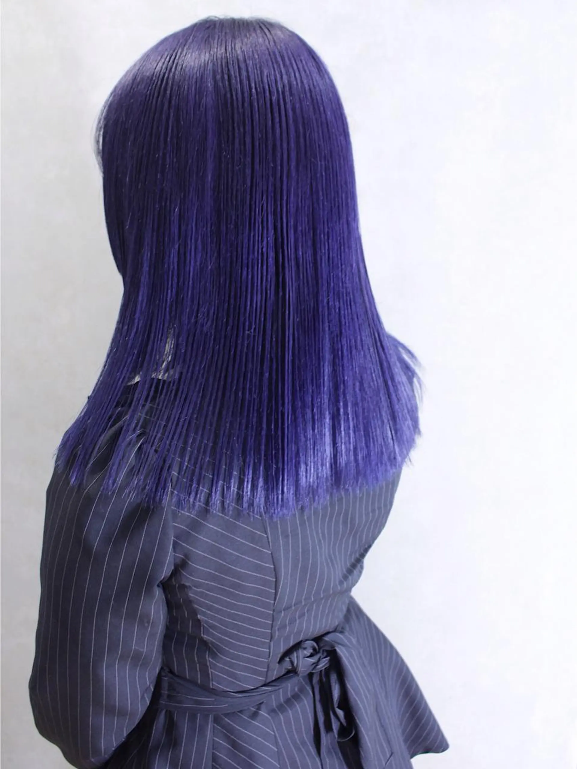 ミディアム カラー ヘアアレンジ ブルーカラー ネイビーカラー ヘアカラー トリートメント lani 天神大名/ブリーチのヘアスタイル