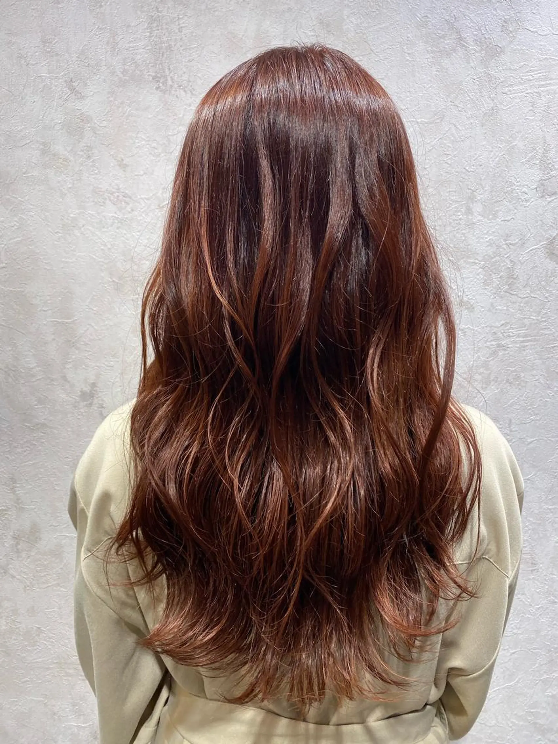 ロング カラー ヘアカラー かめい りなのヘアスタイル