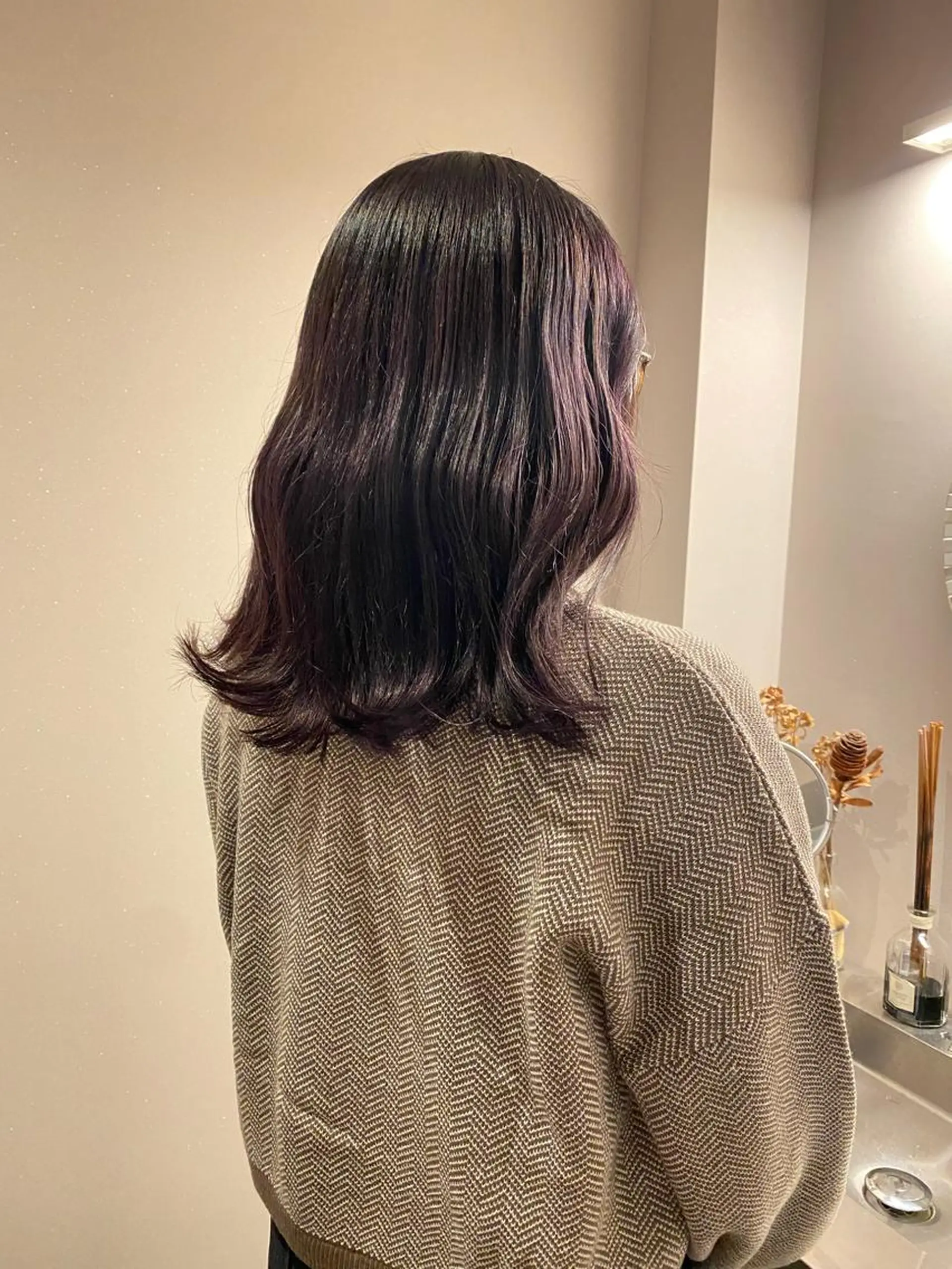 ミディアム カラー chapter問屋町 💘小室明華のヘアスタイル