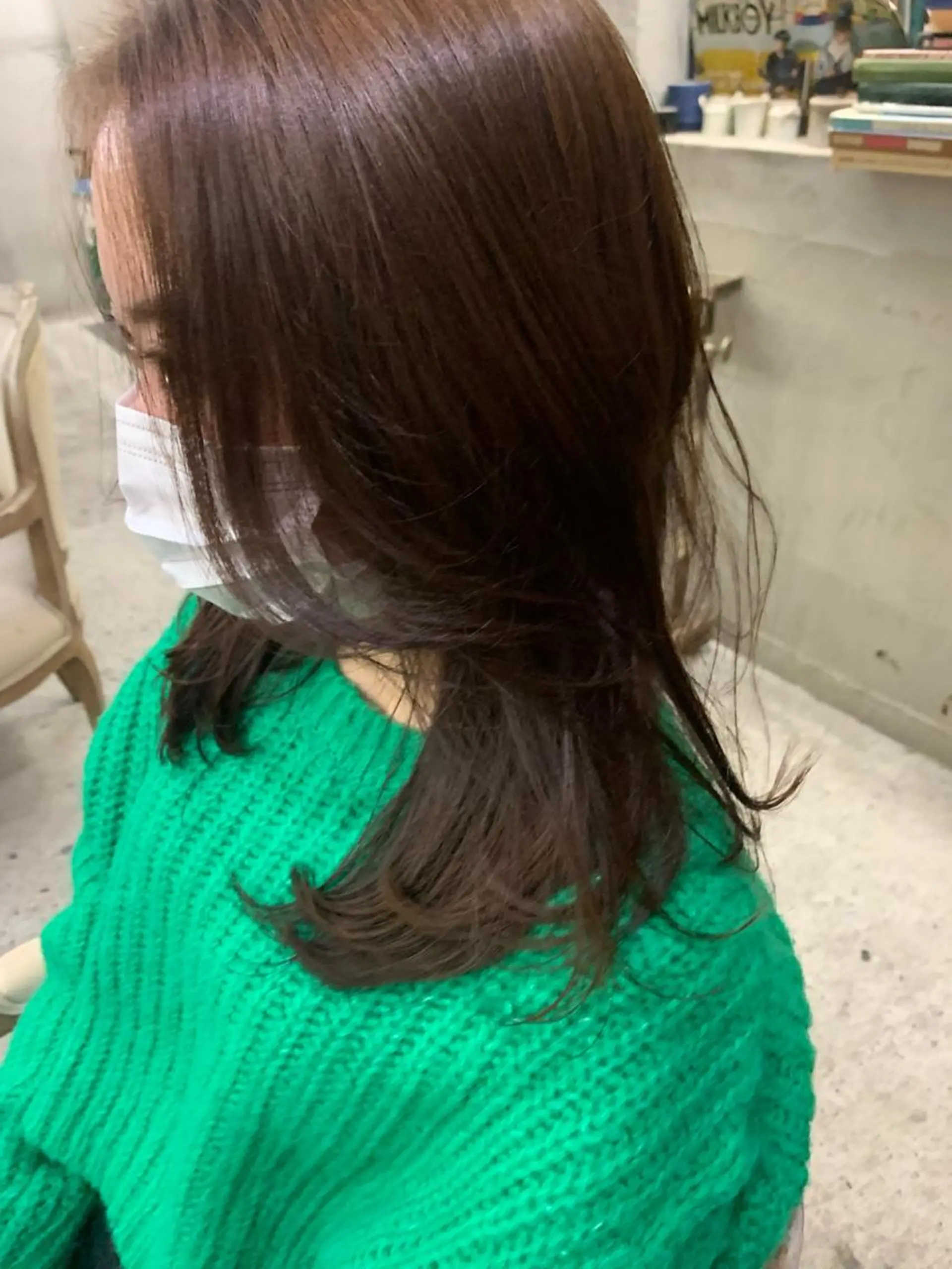 セミロング カラー 似合わせカラー🫶 小川千波のヘアスタイル