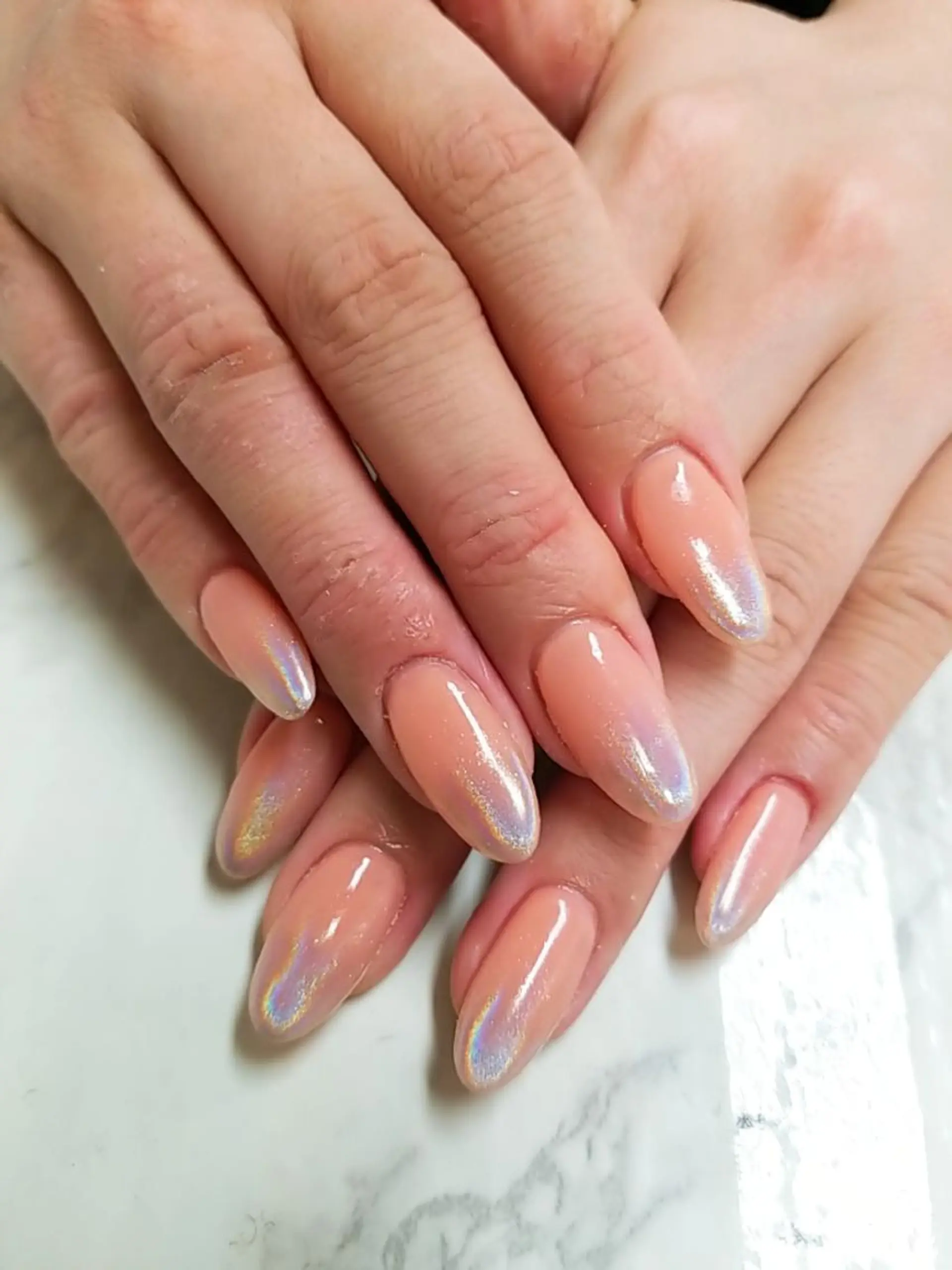 ネイル アートネイル ジェルネイル 持ち込み ニュアンスネイル パラジェル 河野ちえ (雑誌掲載サロン)のネイルデザイン