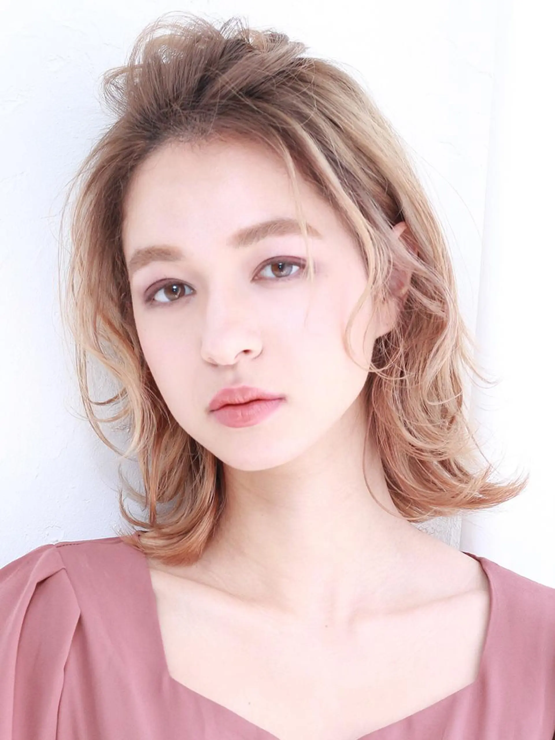 ミディアム カラー パーマ ヘアアレンジ 🫧美髪矯正/ 髪質改善/藤平健太のヘアスタイル