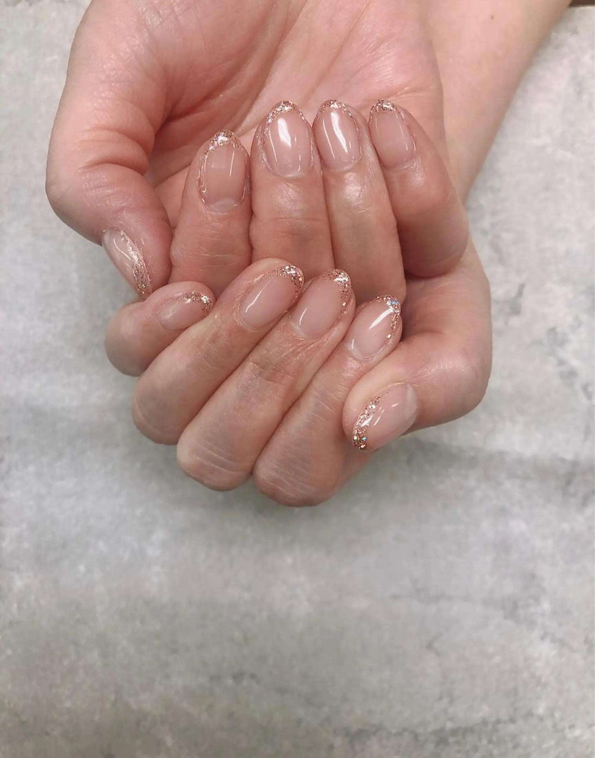 ネイル フレンチネイル ラメ(グリッター) FASTNAIL PLUS 新宿店のネイルデザイン