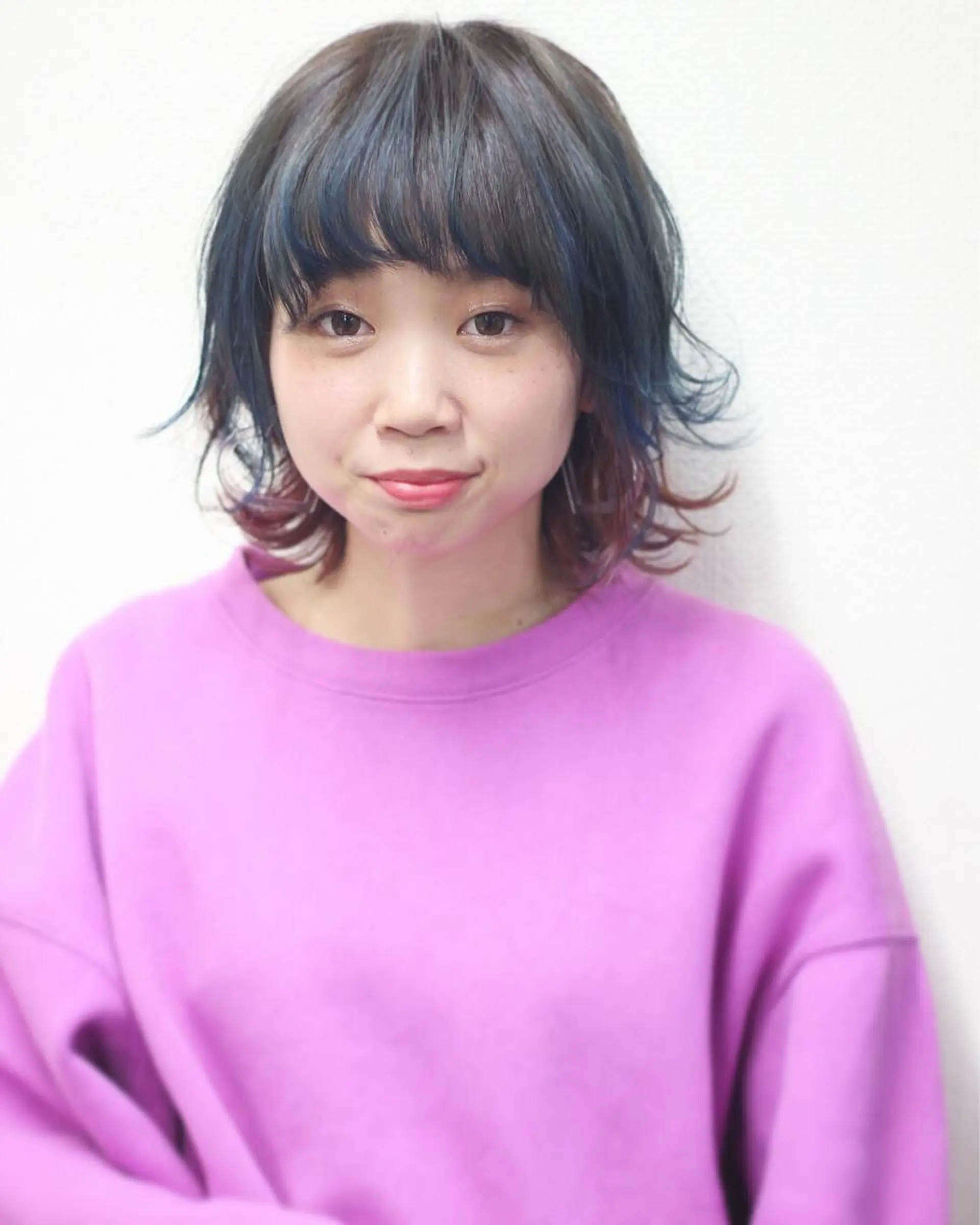 ミディアム カラー パーマ ヘアアレンジ ダブルカラー ツートーンカラー ヘアカラー トリートメント 成松 勇治のヘアスタイル