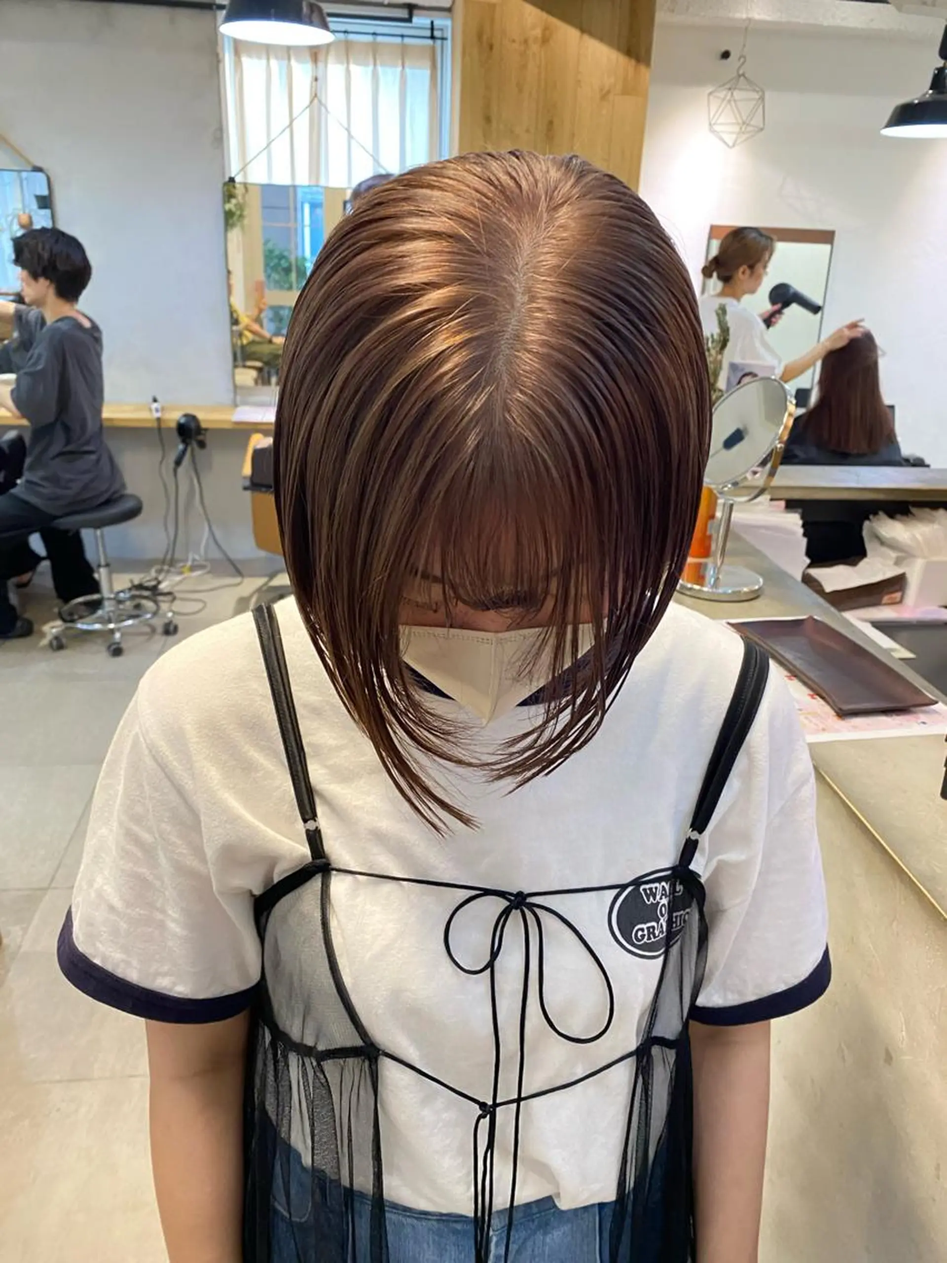 ショート カラー ブリーチ ヘアカラー 縮毛矯正 トリートメント 艶カラー 🤍🫧/makoのヘアスタイル