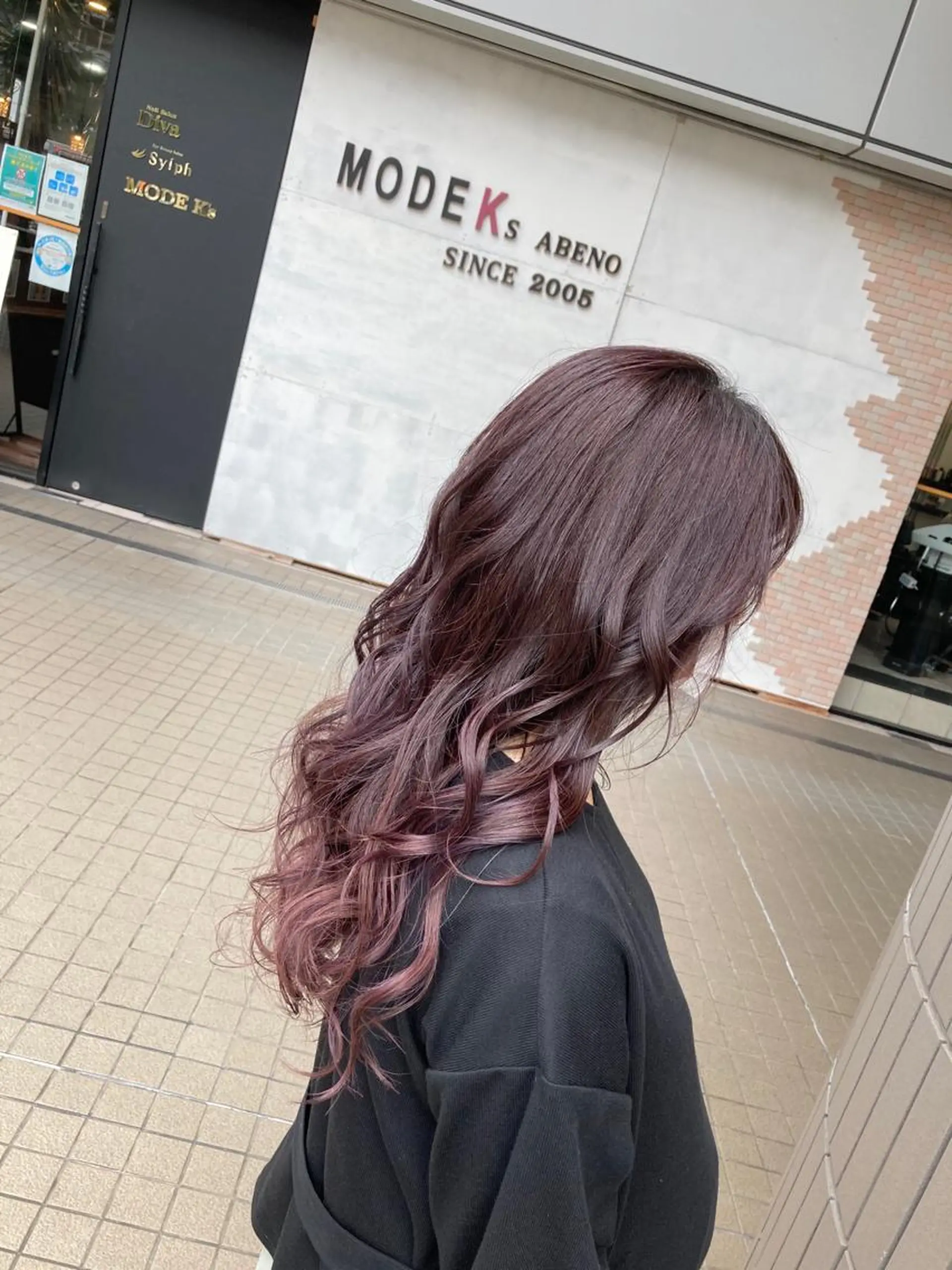 セミロング カラー グラデーションカラー ラベンダーカラー ピンクカラー ピンクラベンダー カット ヘアカラー トリートメント SHAFT Ieiriのヘアスタイル