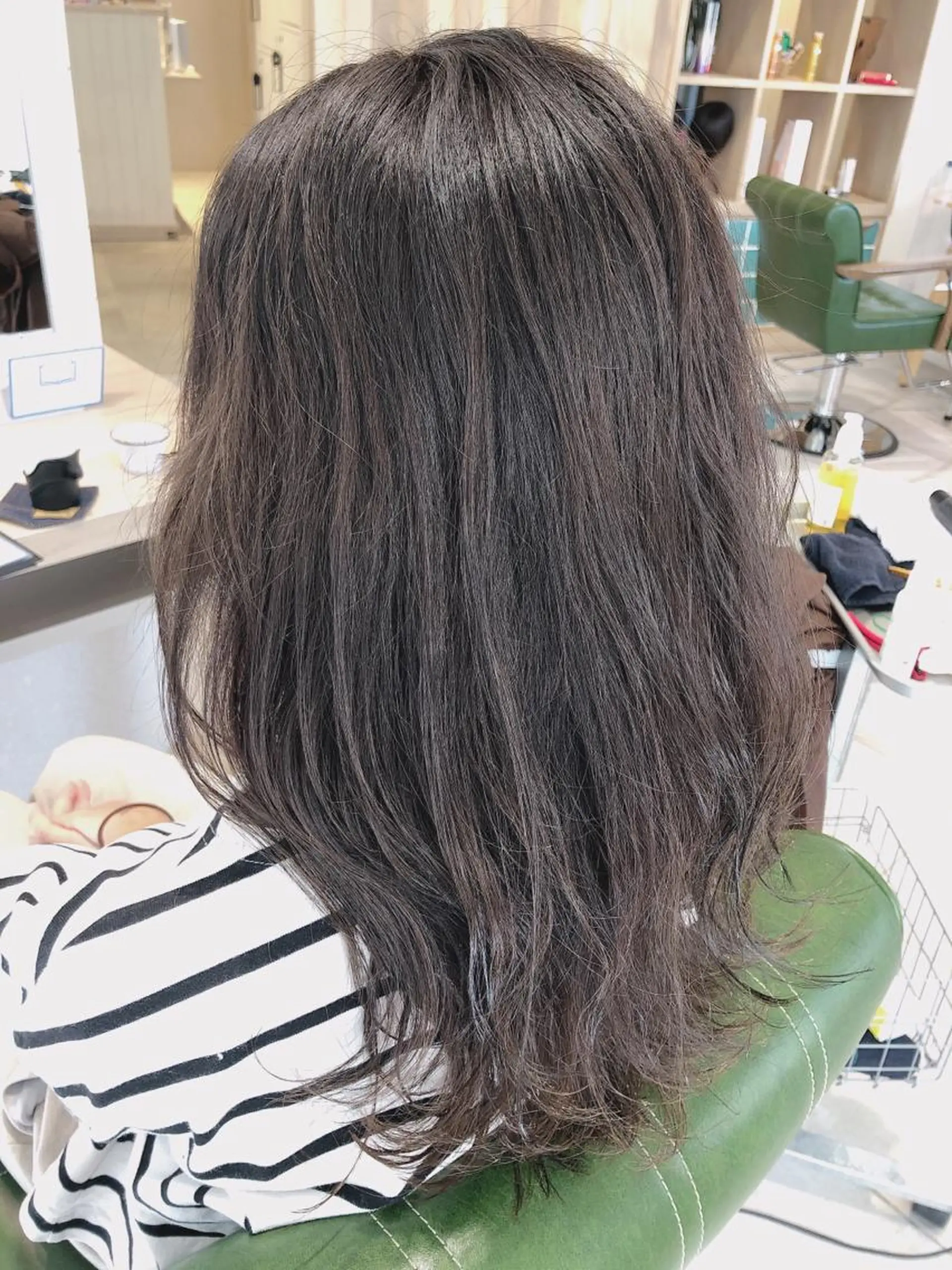 ロング カラー ブリーチ グレージュ ブリーチなしカラー ヘアカラー トリートメント Moana by HEADLIGHT 川口店所属・川口髪質改善ウルトワ 🌈毛島健樹🌈のヘアスタイル