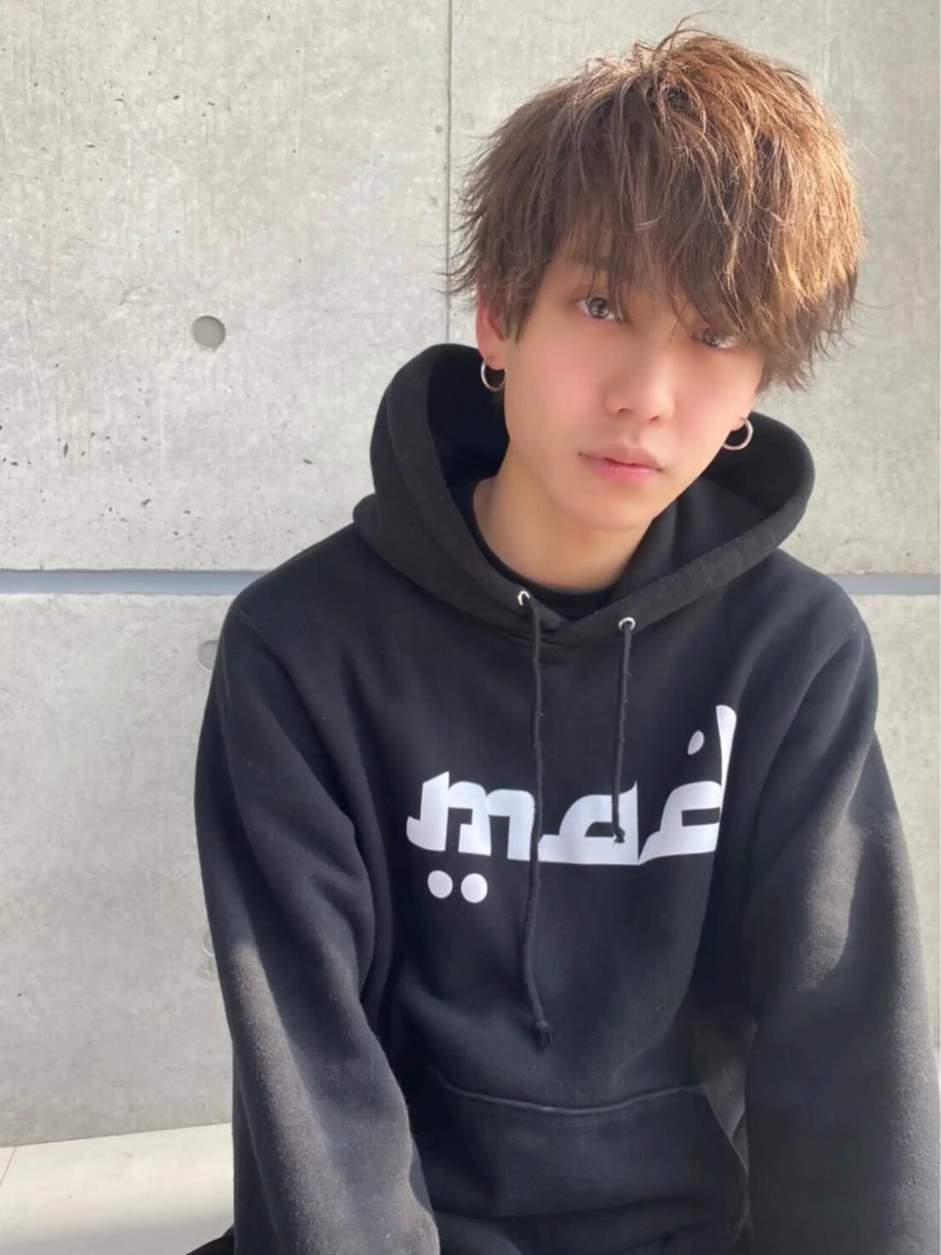 ショート カラー パーマ メンズ カット トリートメント ヘッドスパ ヘアセット ベージュグレージュ 💕しゅーじ💕のヘアスタイル