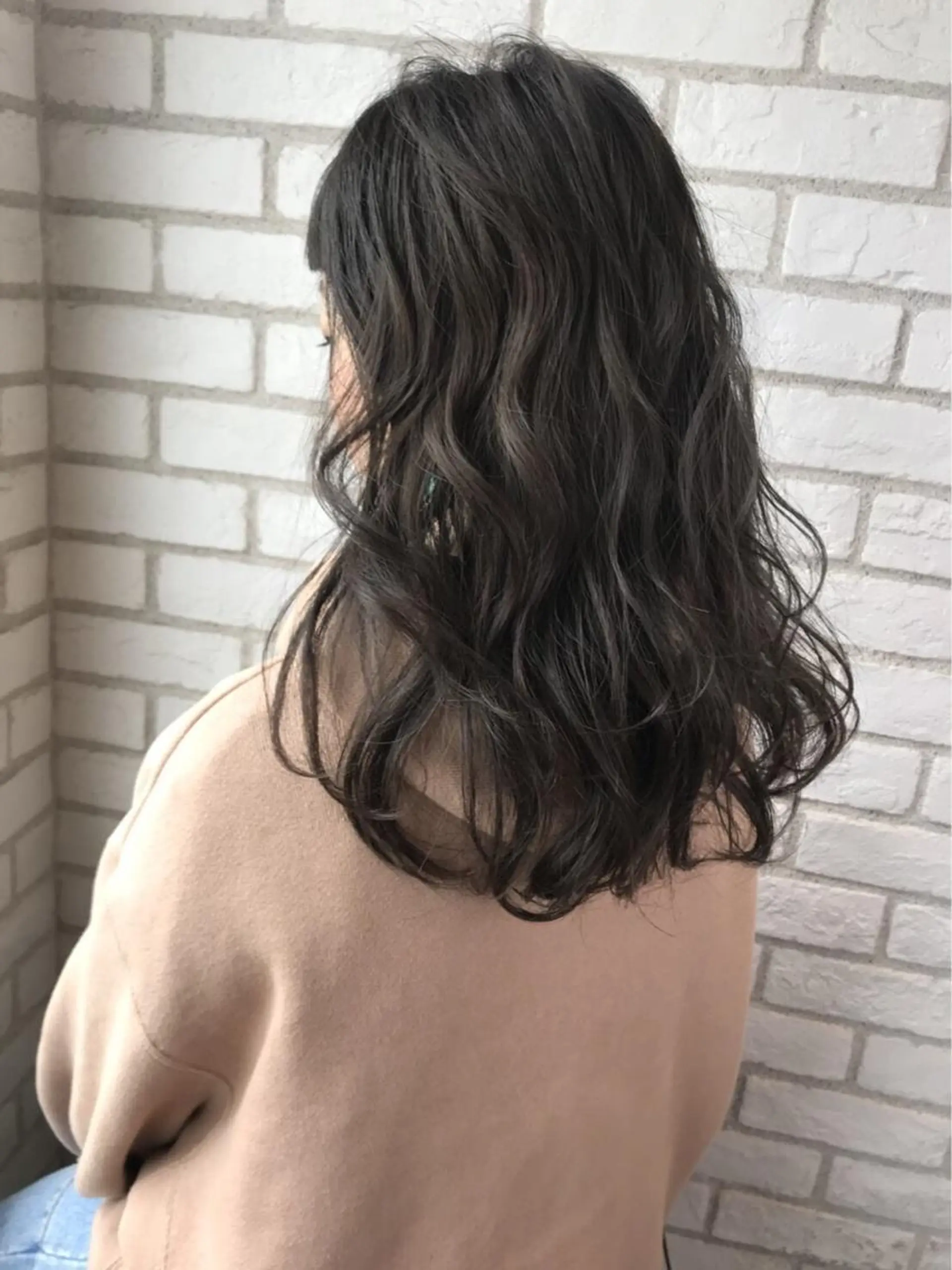 セミロング カラー ヘアアレンジ グレージュ オレンジ カット ヘアカラー トリートメント Aloa透明感ヘア ♡kanami♡のヘアスタイル