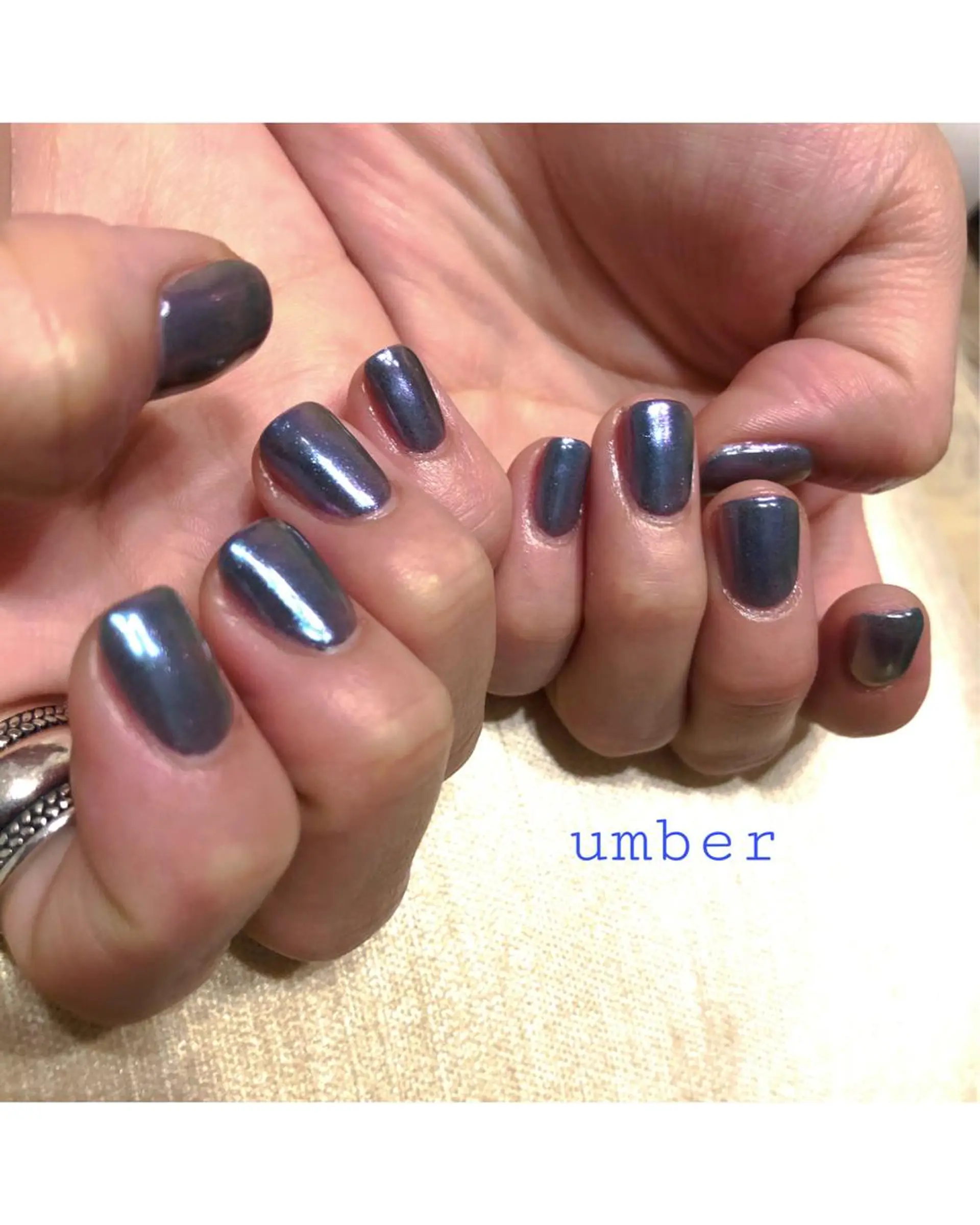 ネイル アートネイル ブルー クリアネイル フットネイル マグネットネイル ハンドネイル umber 三茶1分のネイルデザイン