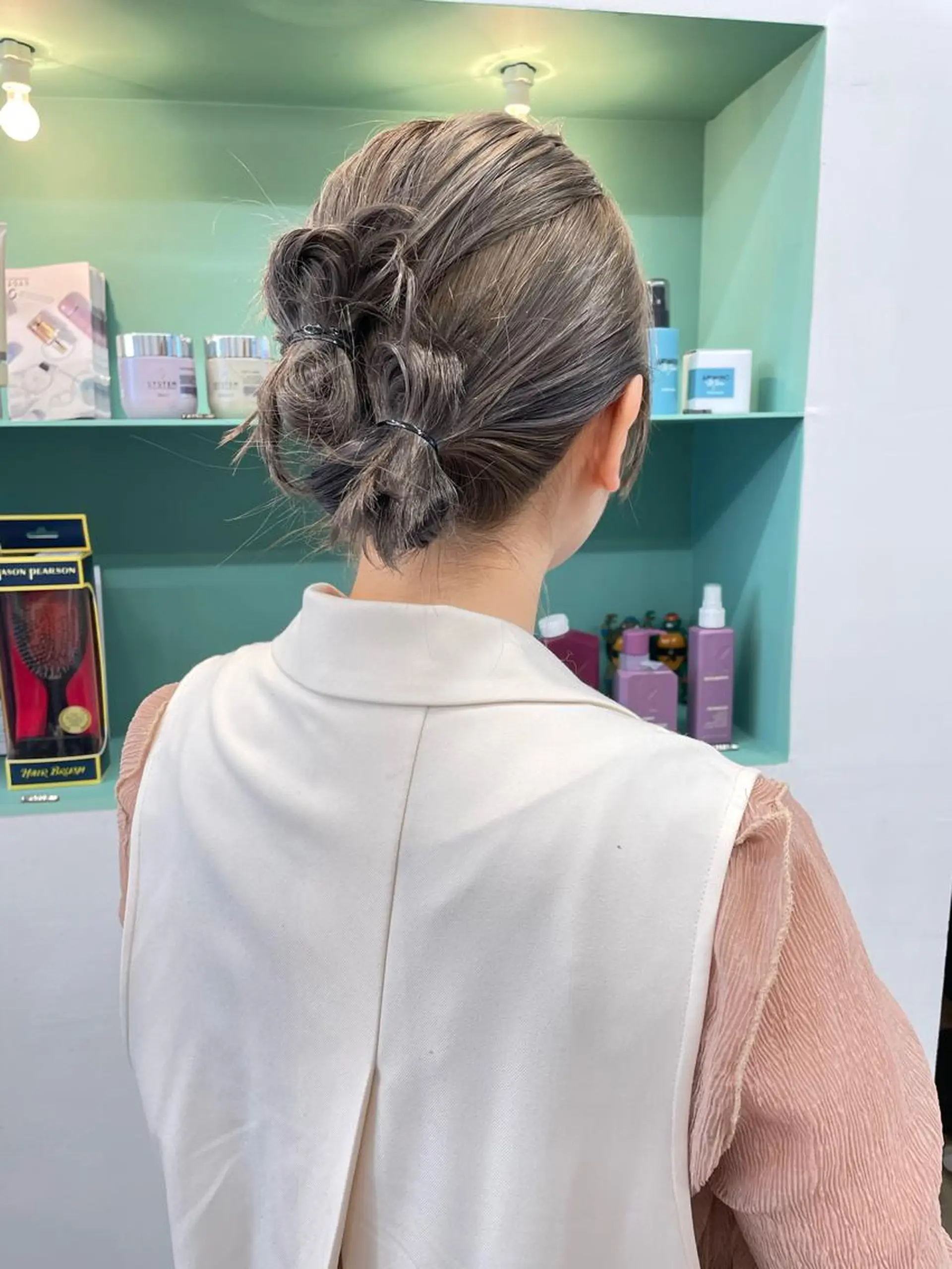 セミロング カラー ヘアアレンジ pole所属・【pole】 minaのヘアスタイル