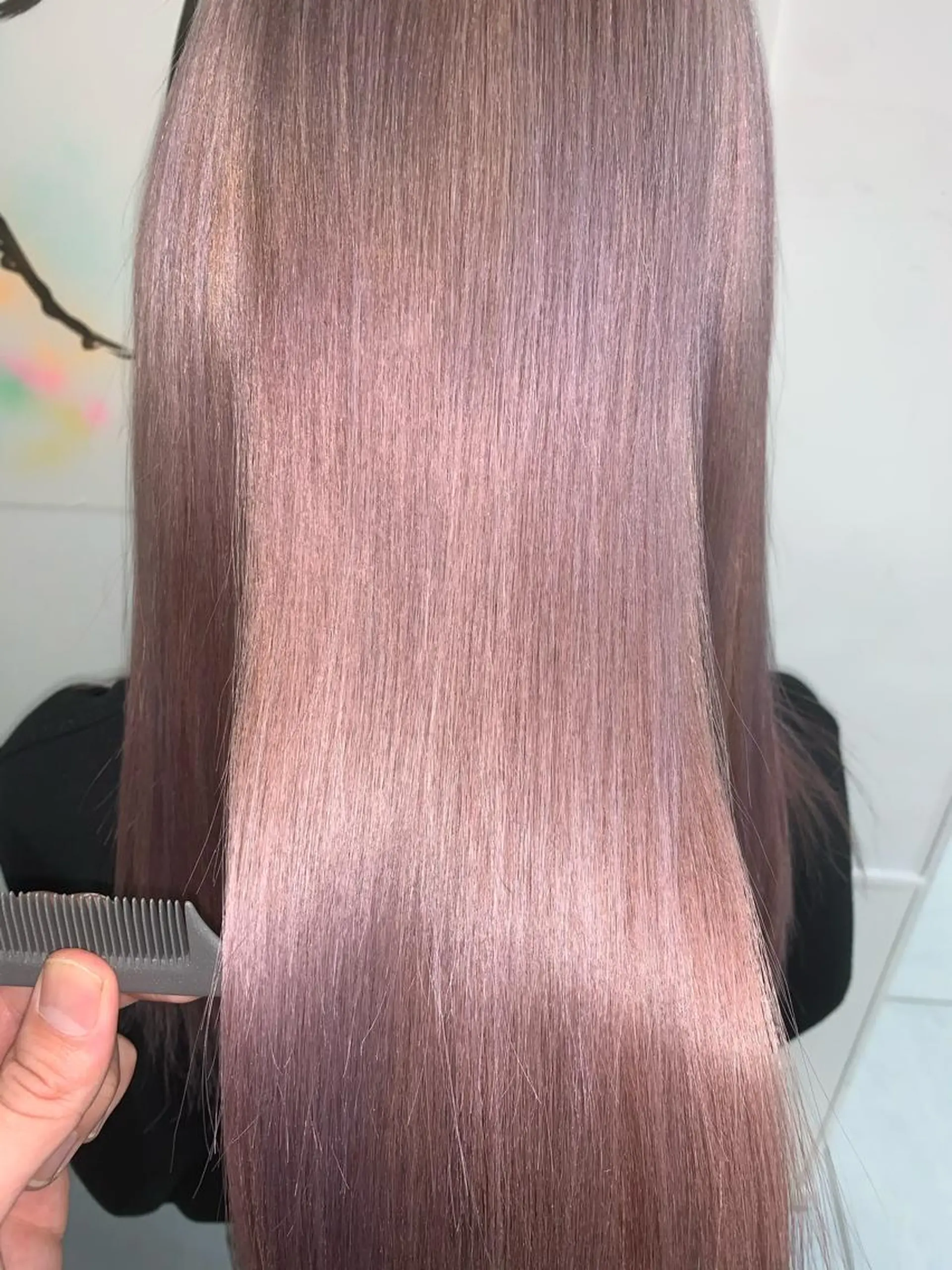 セミロング カット ヘアカラー 縮毛矯正 髪質改善/縮毛矯正 /ブリーチ矯正/岡部のヘアスタイル