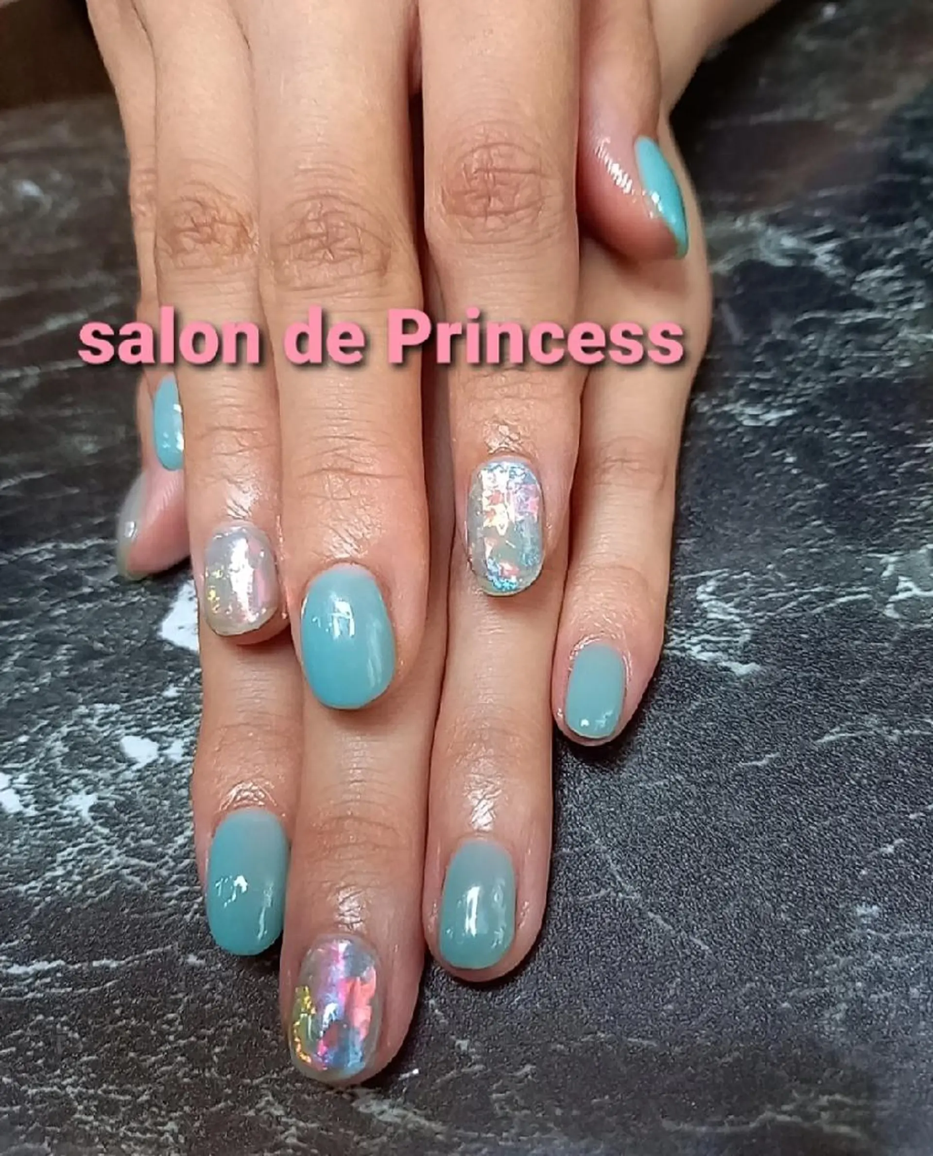 ネイル 氷ネイル・うるうるネイル salon de Princess所属・salon de  Princessのネイルデザイン