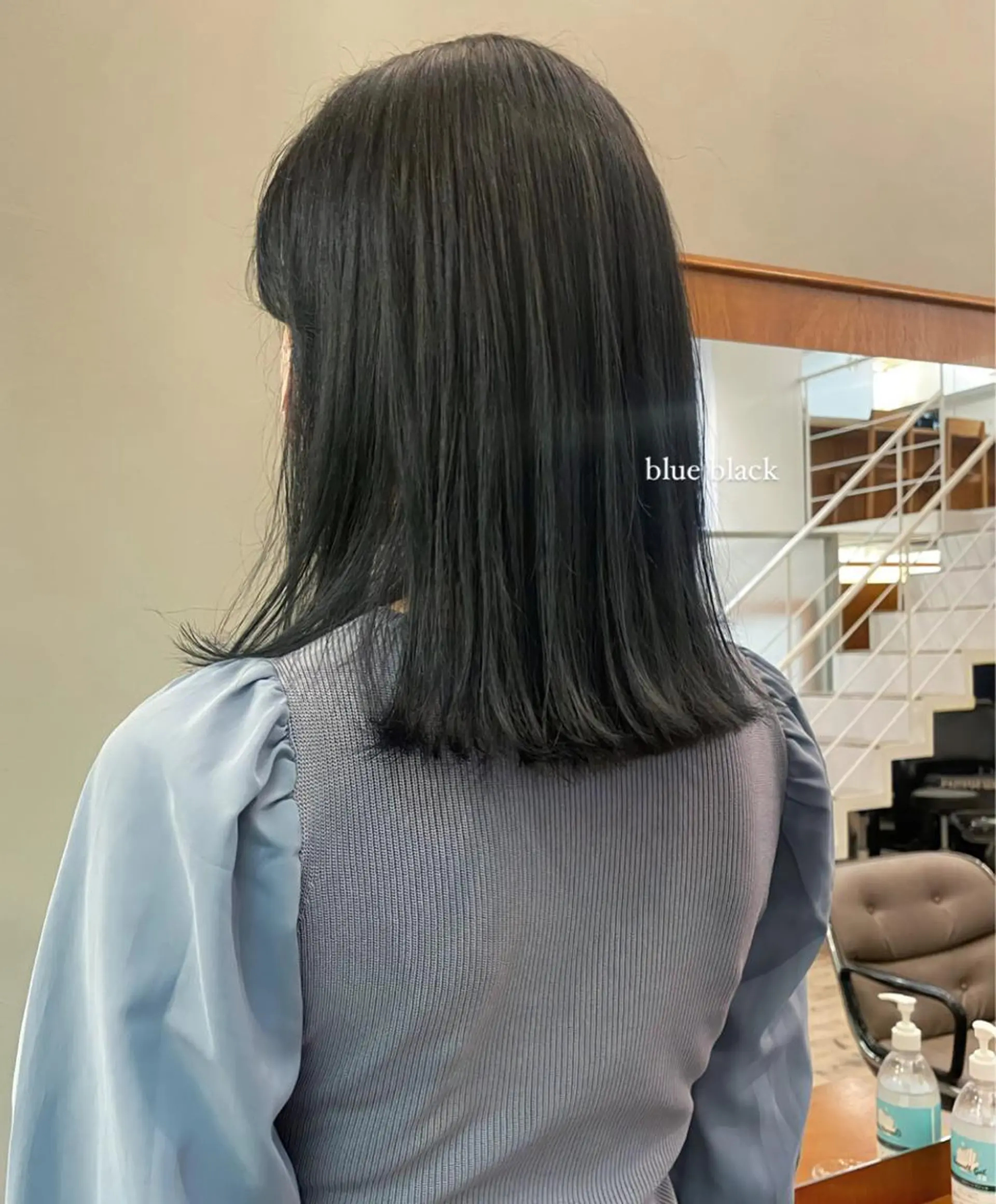 カラー 黒髪 ブルーカラー ブルーブラック tete nico所属・似合わせ/ヘアカラー nanami🌸のヘアスタイル