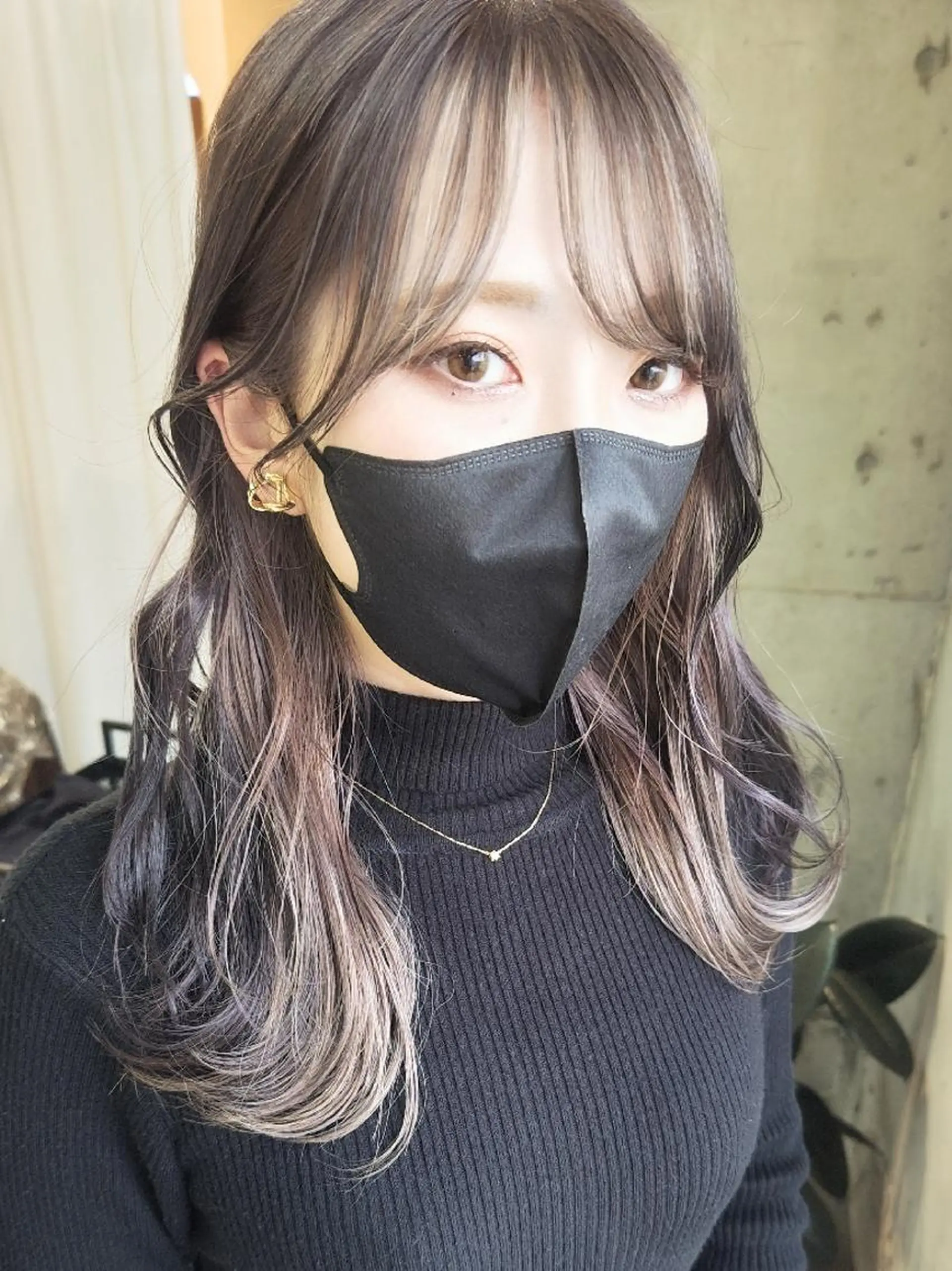 セミロング カラー グレージュ Mood hair salon所属・髪質改善.縮毛矯正 ×韓国ヘアyukiのヘアスタイル