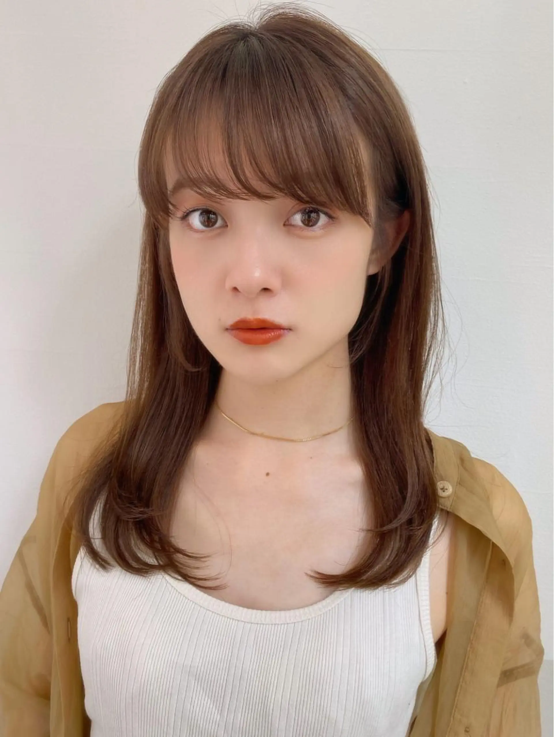 セミロング カラー 🪭risa 暖色/レイヤー🪭のヘアスタイル