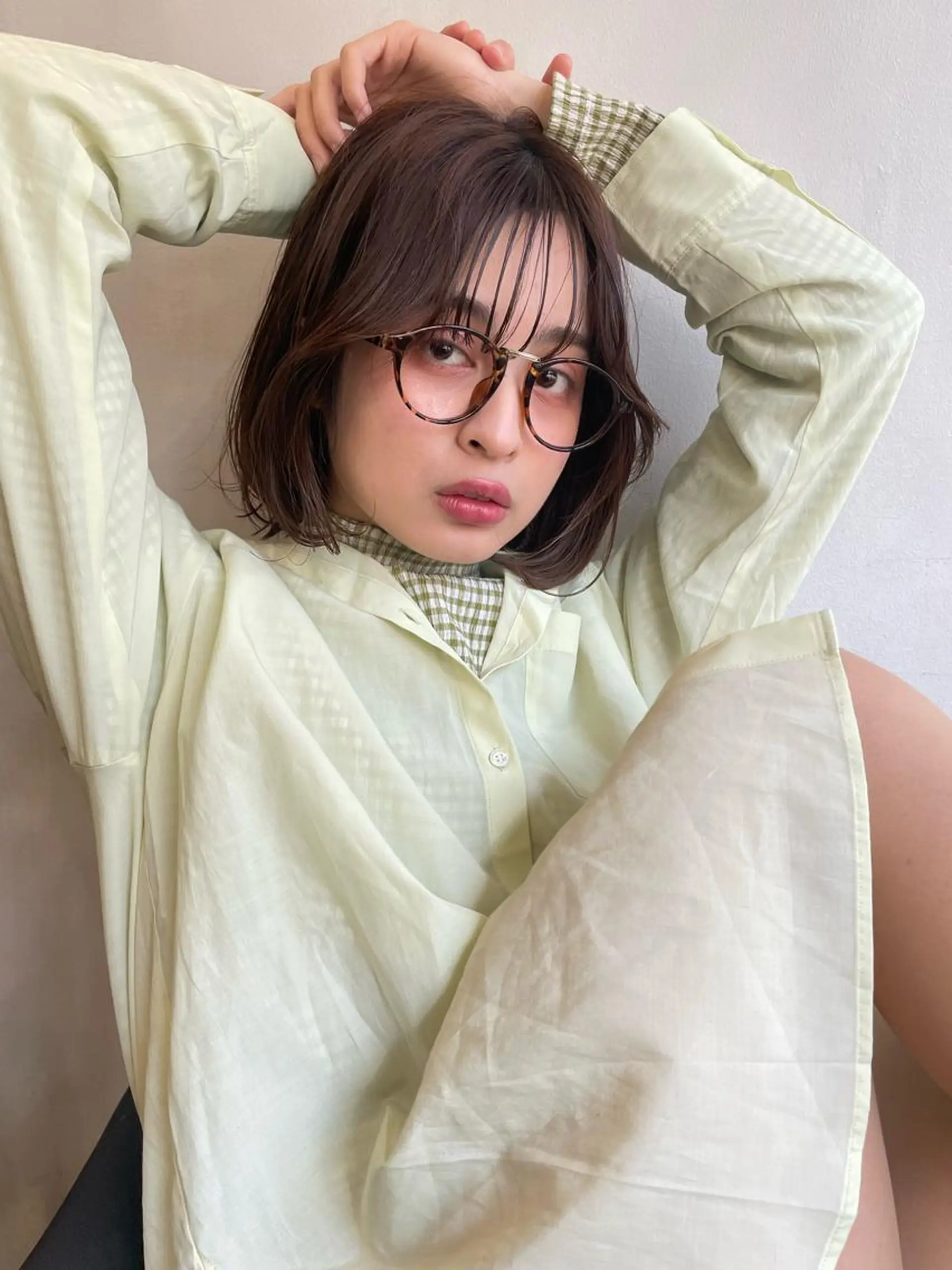 ショート カラー ショートボブ ベリーショート オリーブカラー ボブ マニッシュショート ショート/ボブ専門 宮脇美奈/南船場のヘアスタイル