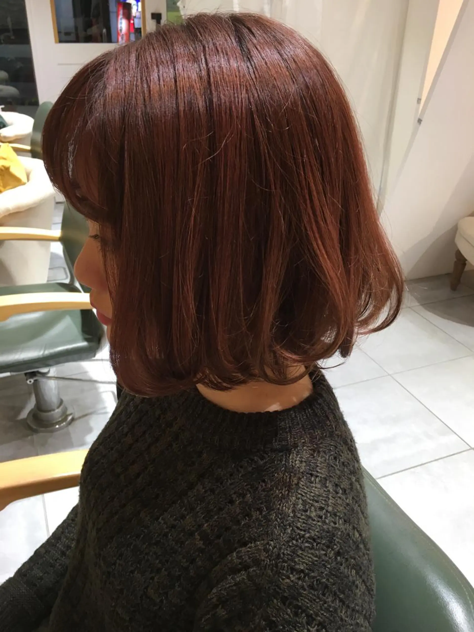 ショート カラー レッドカラー ボブ fukuyasu rikaのネイルデザイン