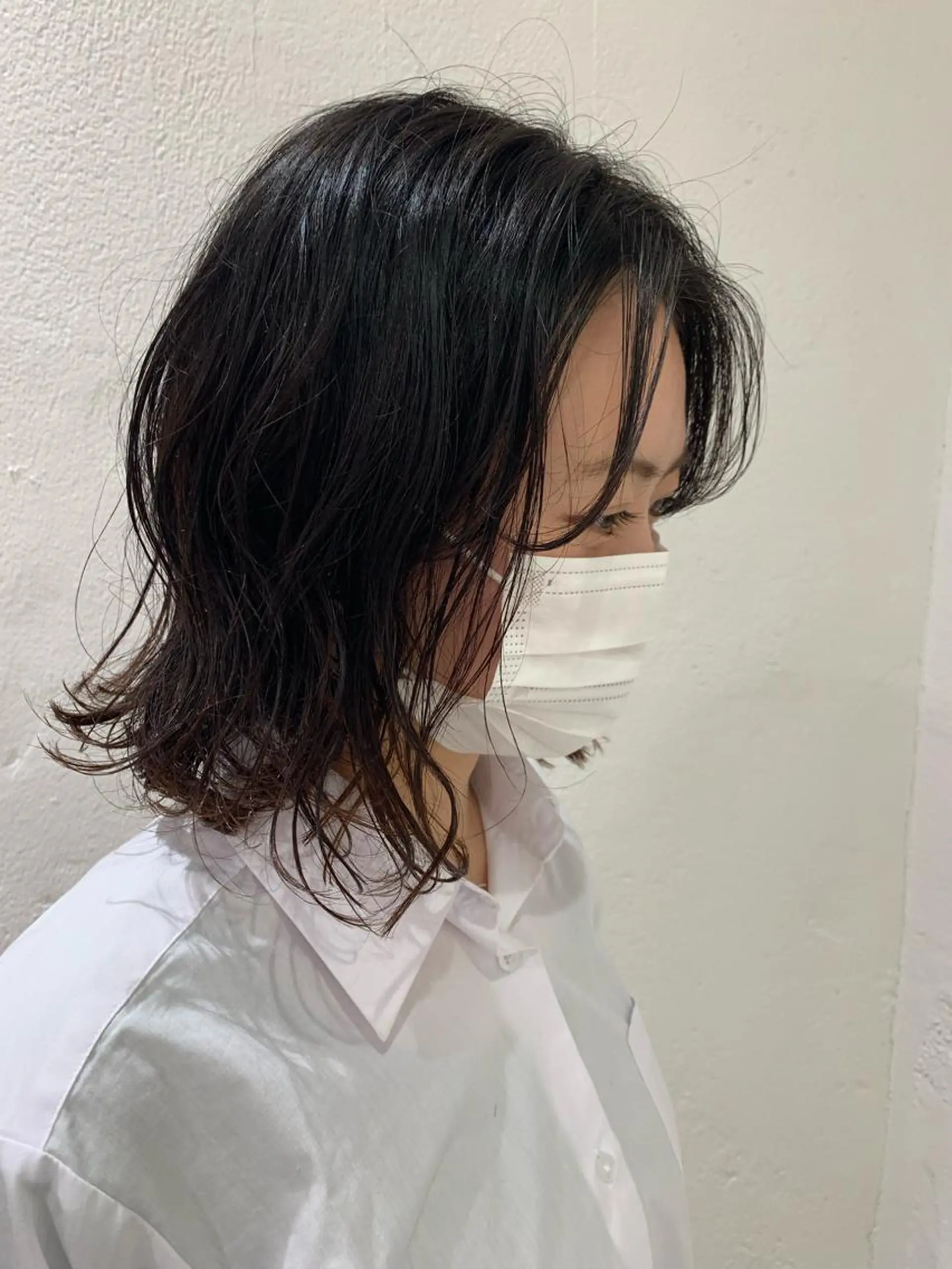 セミロング パーマ ヘアアレンジ 🫧透明感カラー/ ボブ/小笠原汐海🪽のヘアスタイル