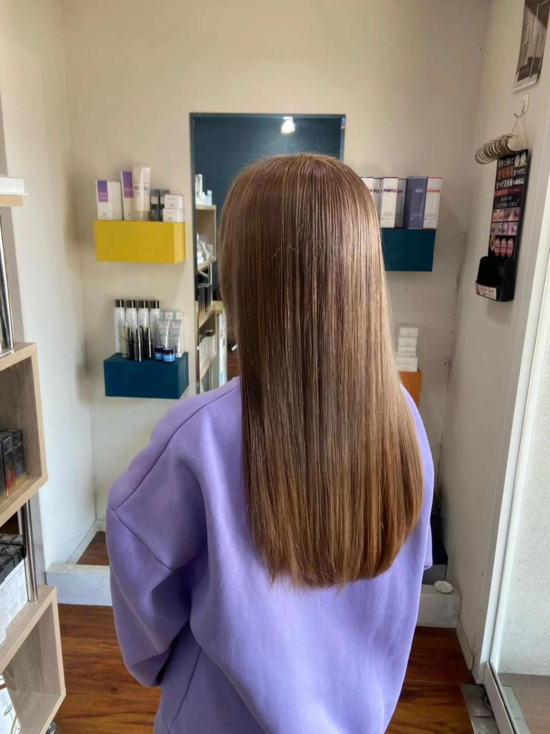 ロング カラー 髪質改善/ストレート /透明感/西川奈穂のヘアスタイル