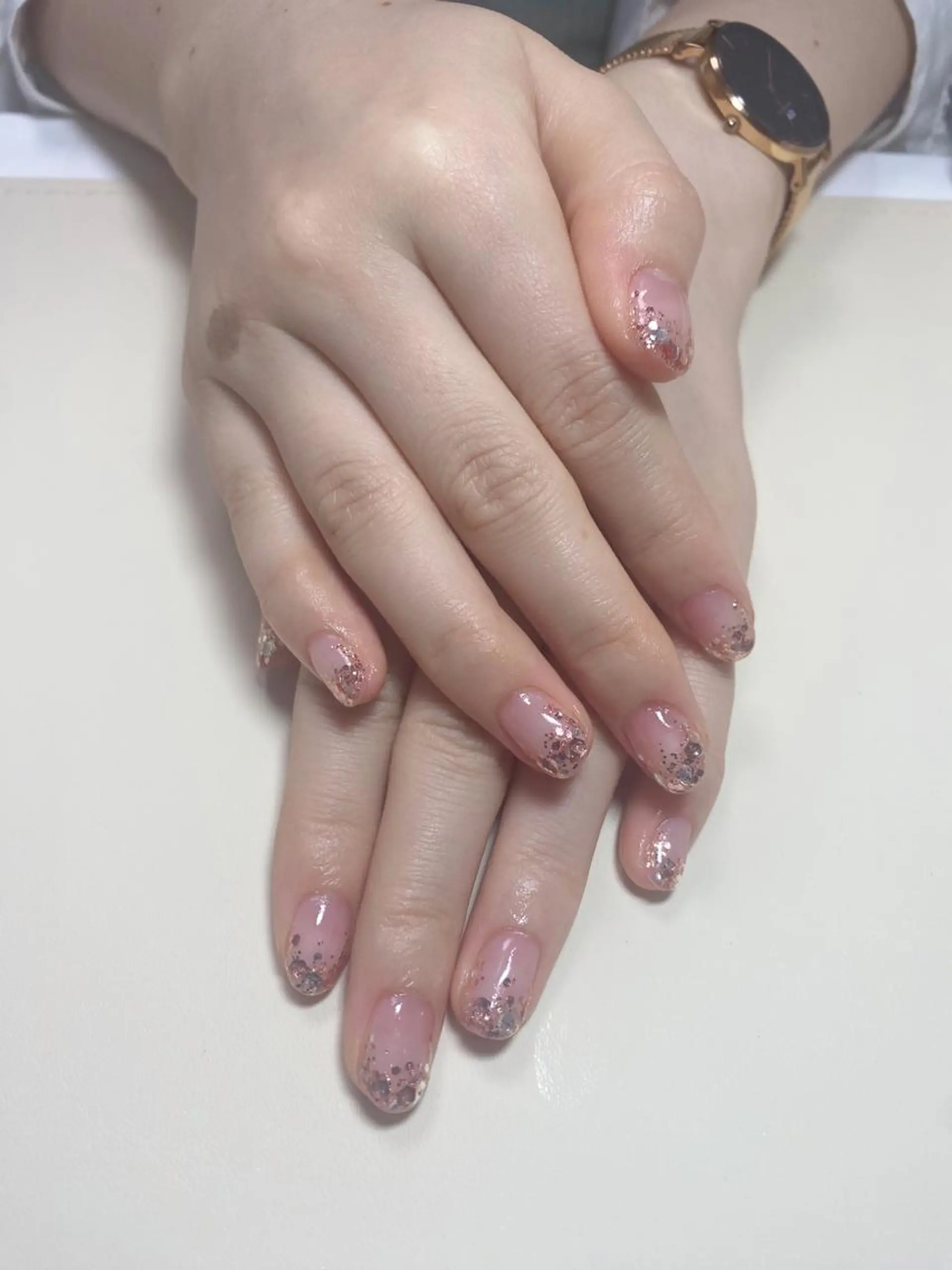 ネイル ラメ(グリッター) ラメグラデーション ハンドネイル Nail Salon K 🧸美爪育成のネイルデザイン