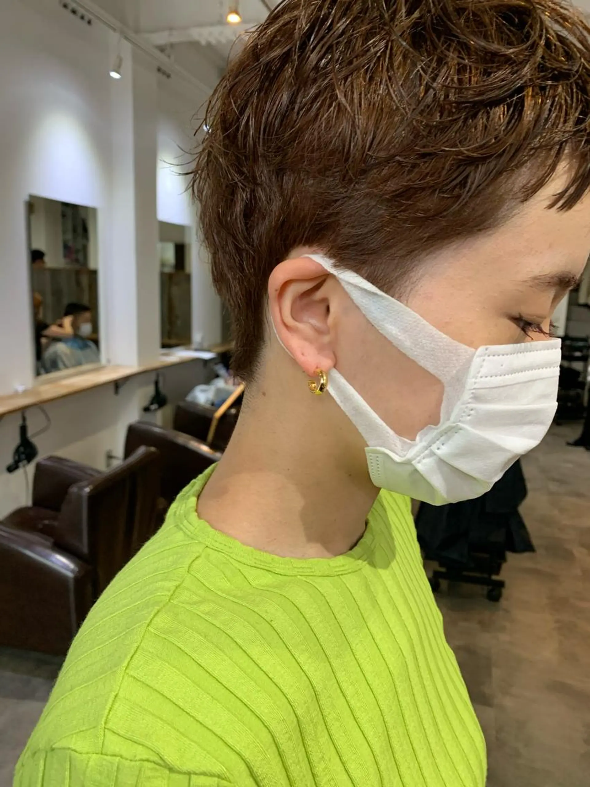 ショート カラー パーマ ヘアアレンジ メンズ カット トリートメント パーマ/透明感カラー /ボブ/吉田一生のヘアスタイル