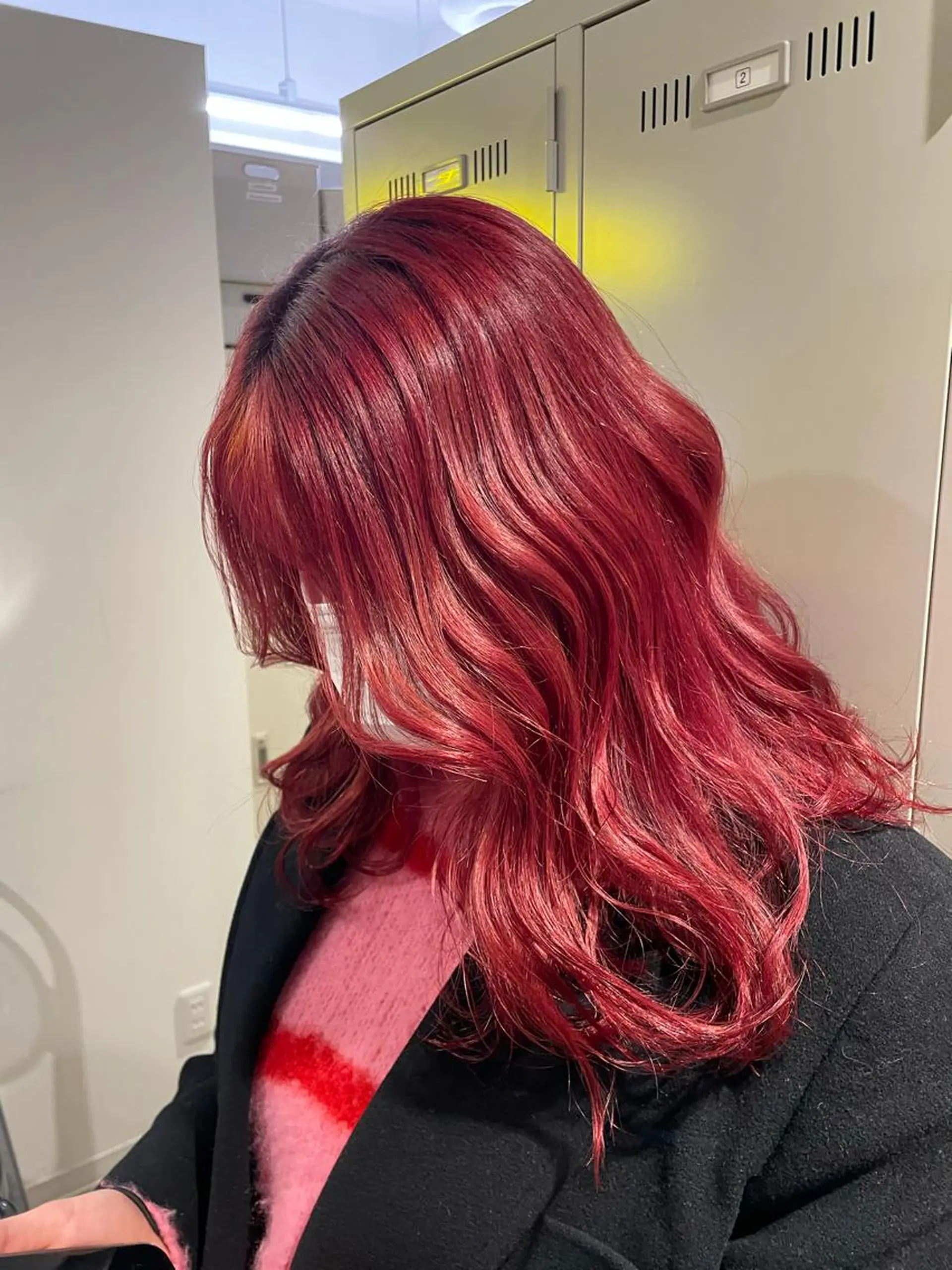 ロング カラー ブリーチ 表参道ハッシュカット レイヤー/リノンのヘアスタイル