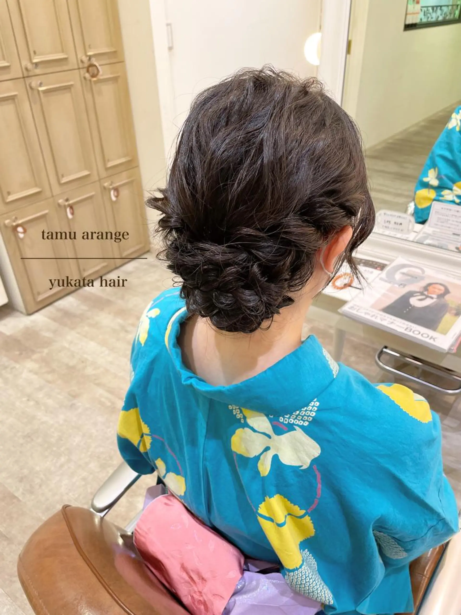 ミディアム ヘアアレンジ 浴衣 エクステ/ハイトーン 🐏☁️miminaのヘアスタイル