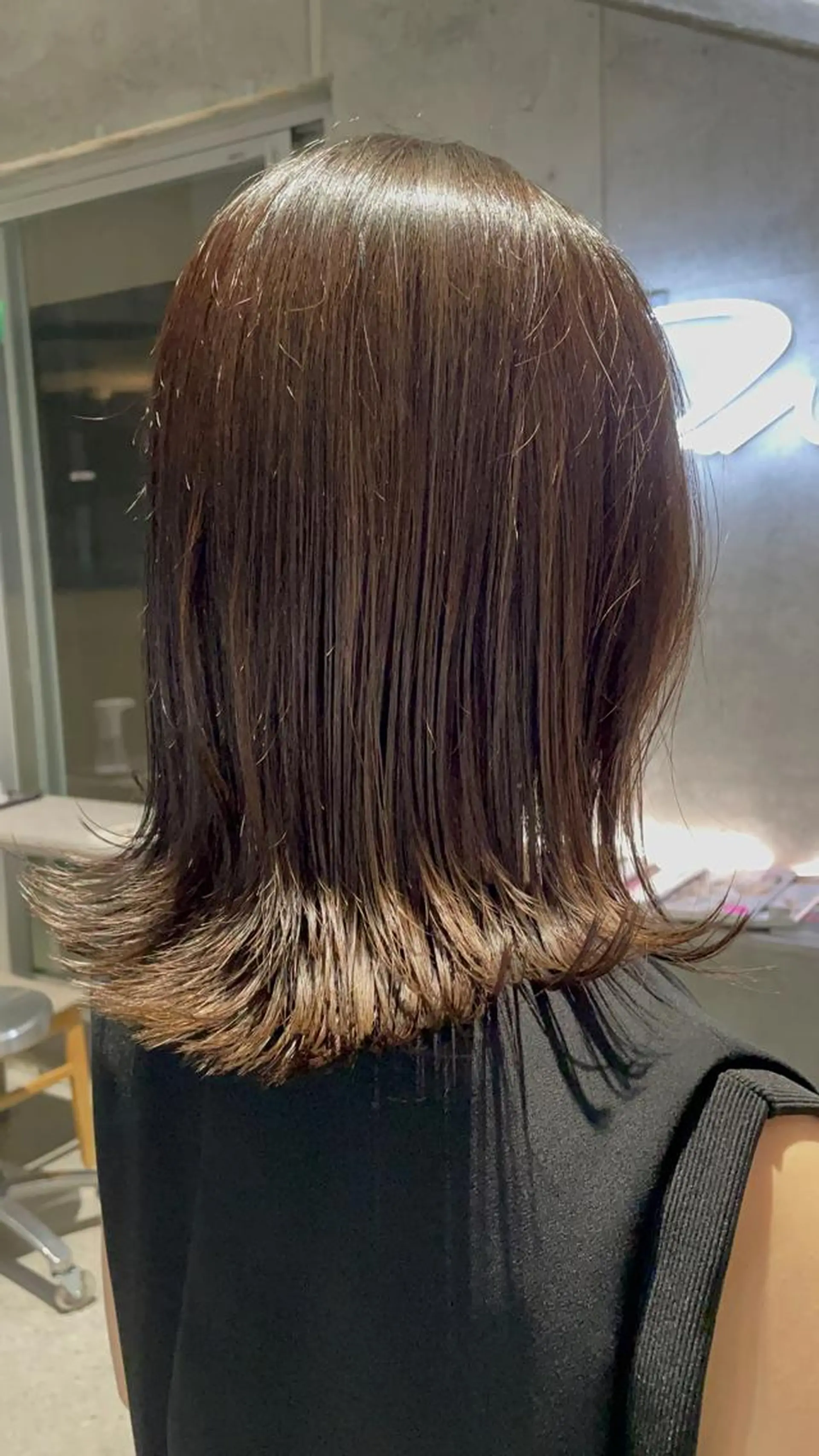 ミディアム アッシュ アッシュグレー ヘアカラー 葉月/ボブ/ 透明感カラー／中目黒のヘアスタイル