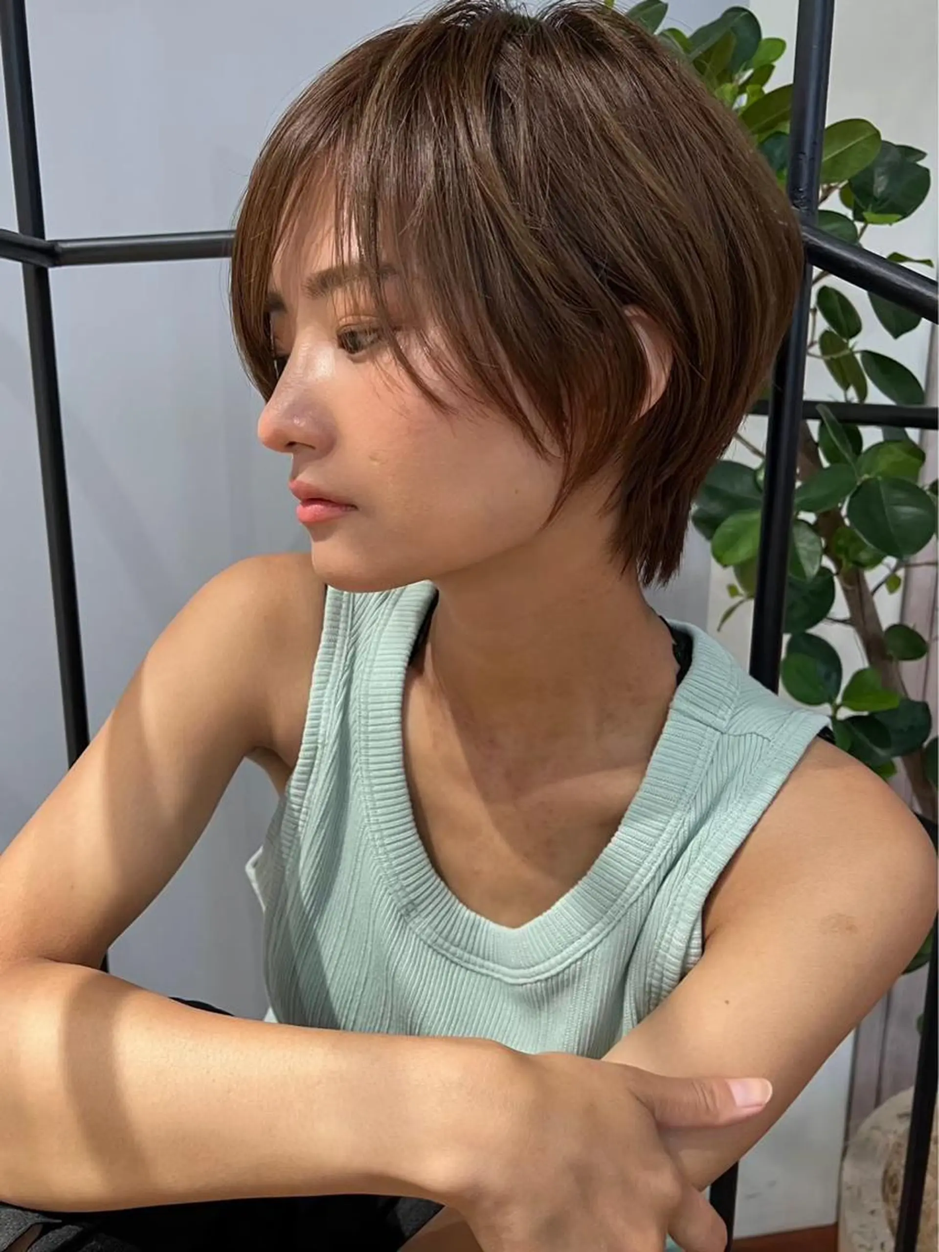 ショート ショートボブ ボブ ハイライト 髪質改善 レイヤーカット カット ヘアカラー トリートメント 横浜　店長 橋場優のヘアスタイル