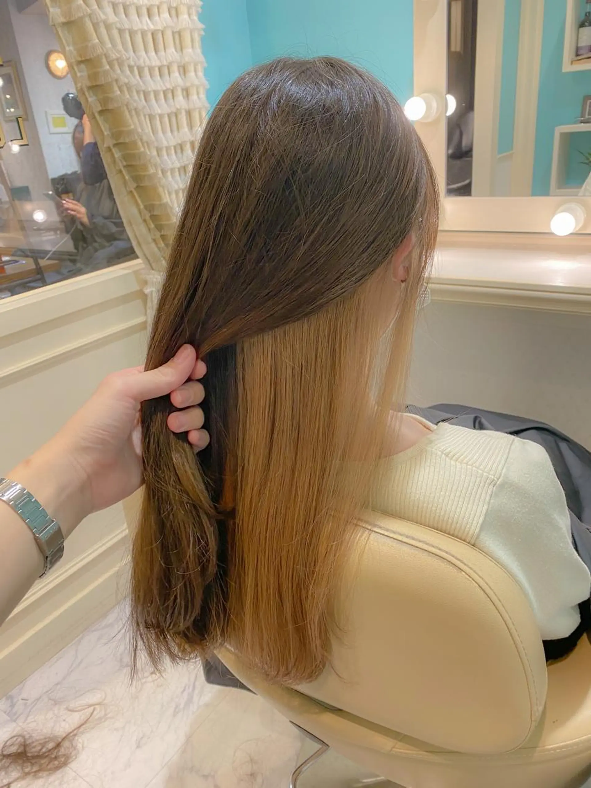 ロング カット ヘアカラー トリートメント ボブ/縮毛矯正 髪質改善/もえるのヘアスタイル