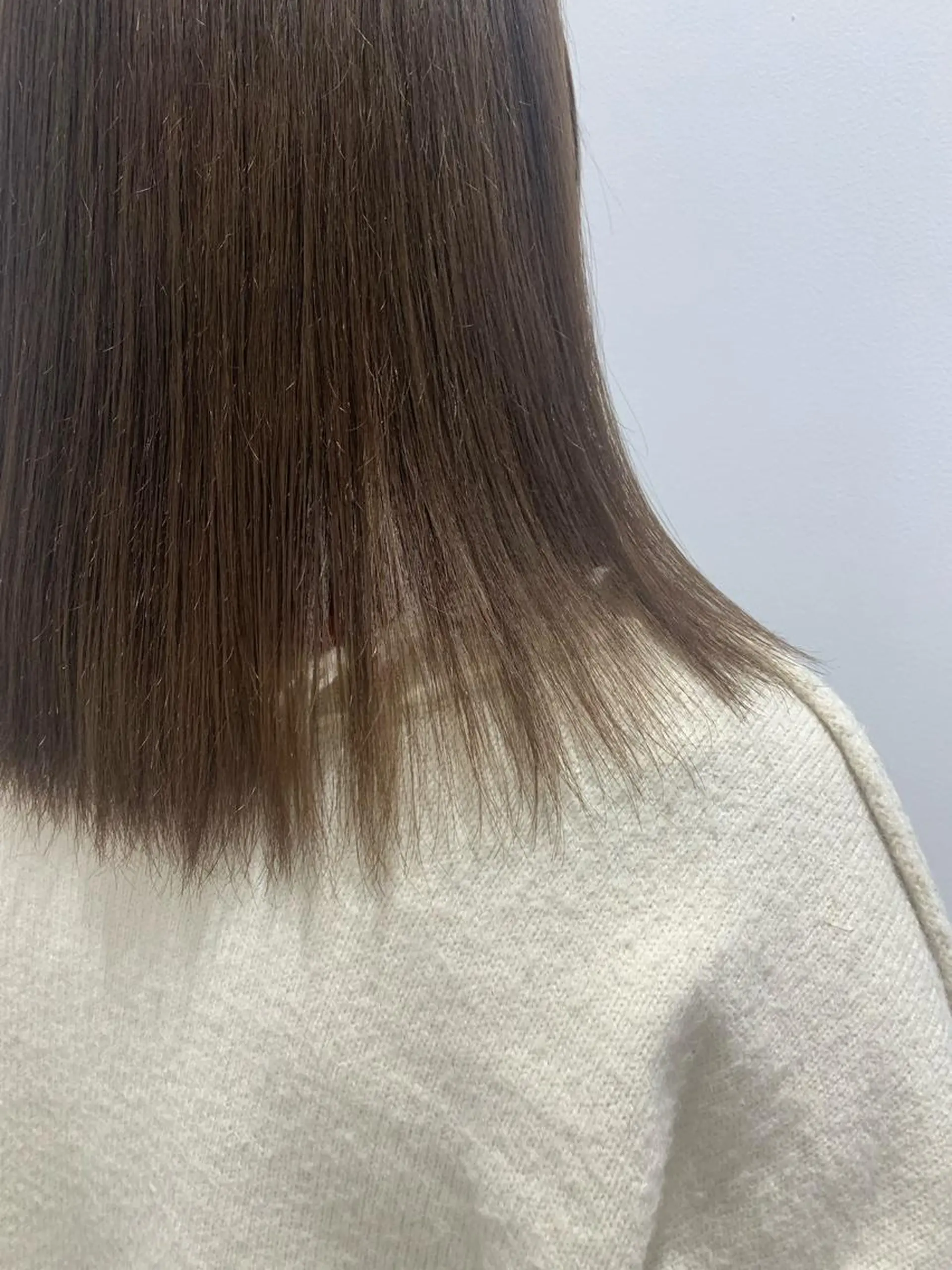 ミディアム カラー ベージュカラー モカベージュ カット トリートメント ボブ/美髪矯正 /佐藤　奈巳のヘアスタイル