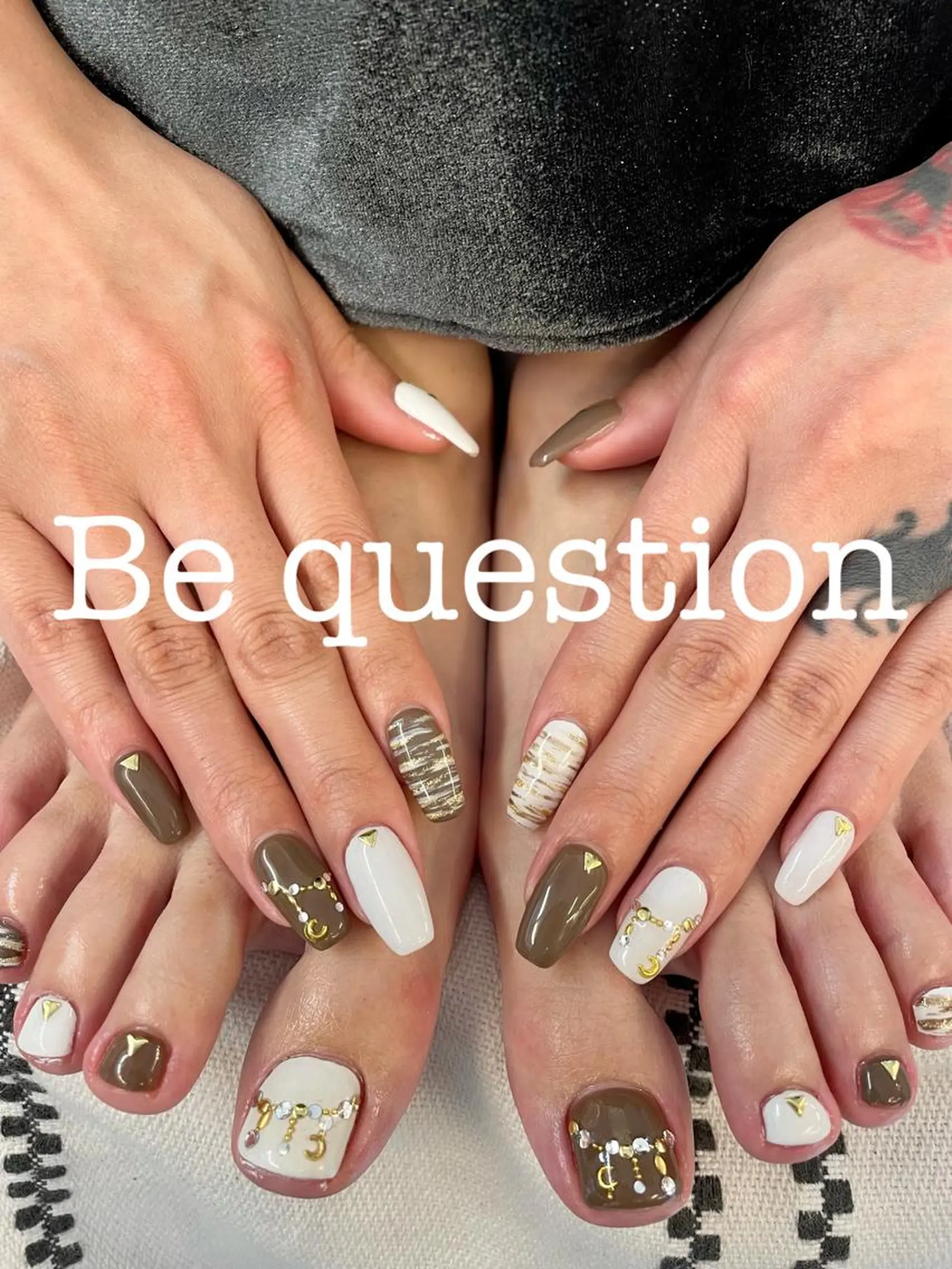 ネイル おそろいネイル ハンドネイル ueki junのネイルデザイン