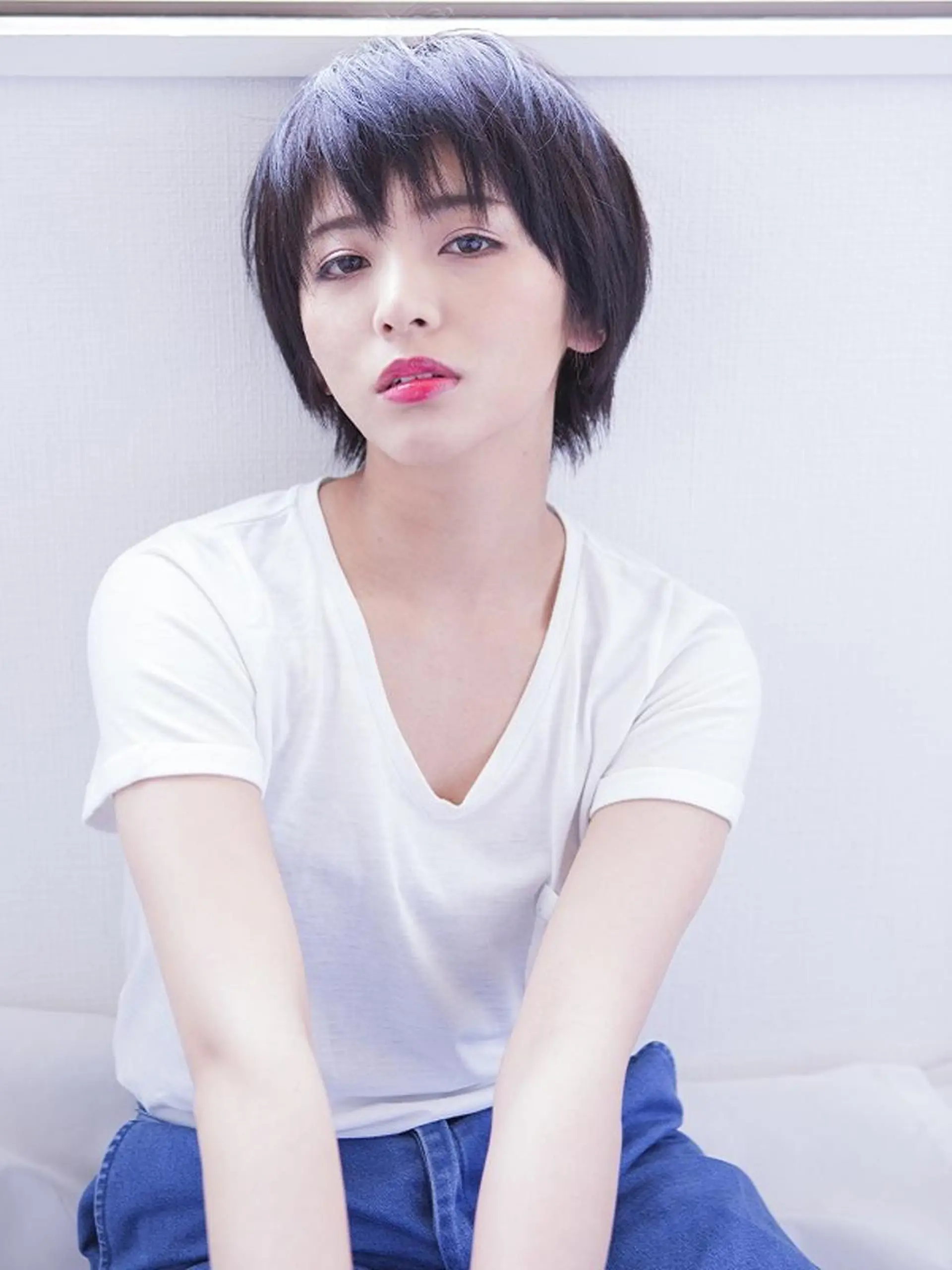 ショート カラー 透明感カラー 小顔カット ✨hair make flencia✂️✨のヘアスタイル