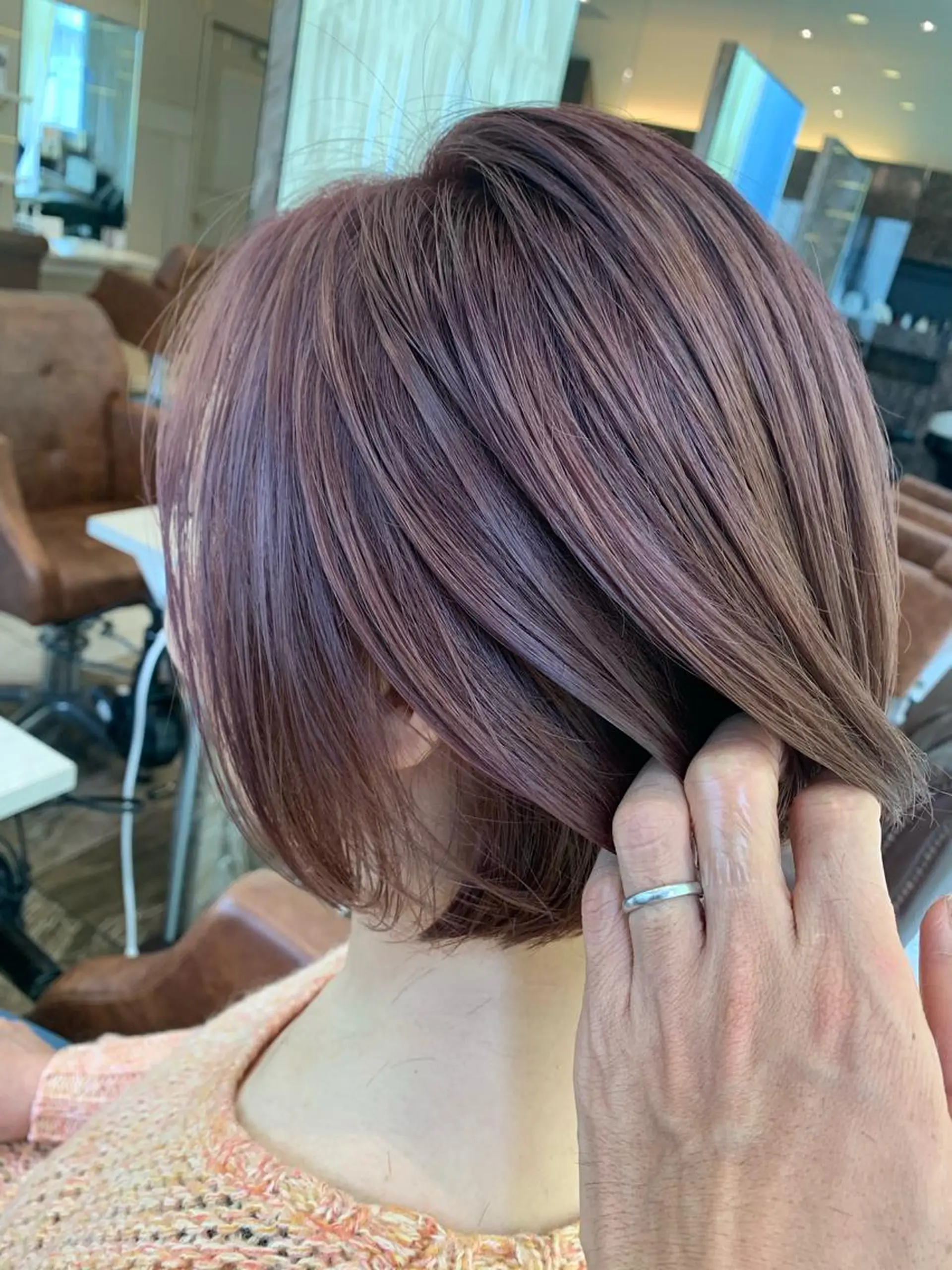 ショート カット ヘアカラー トリートメント LucksiMie ginza  明松のヘアスタイル