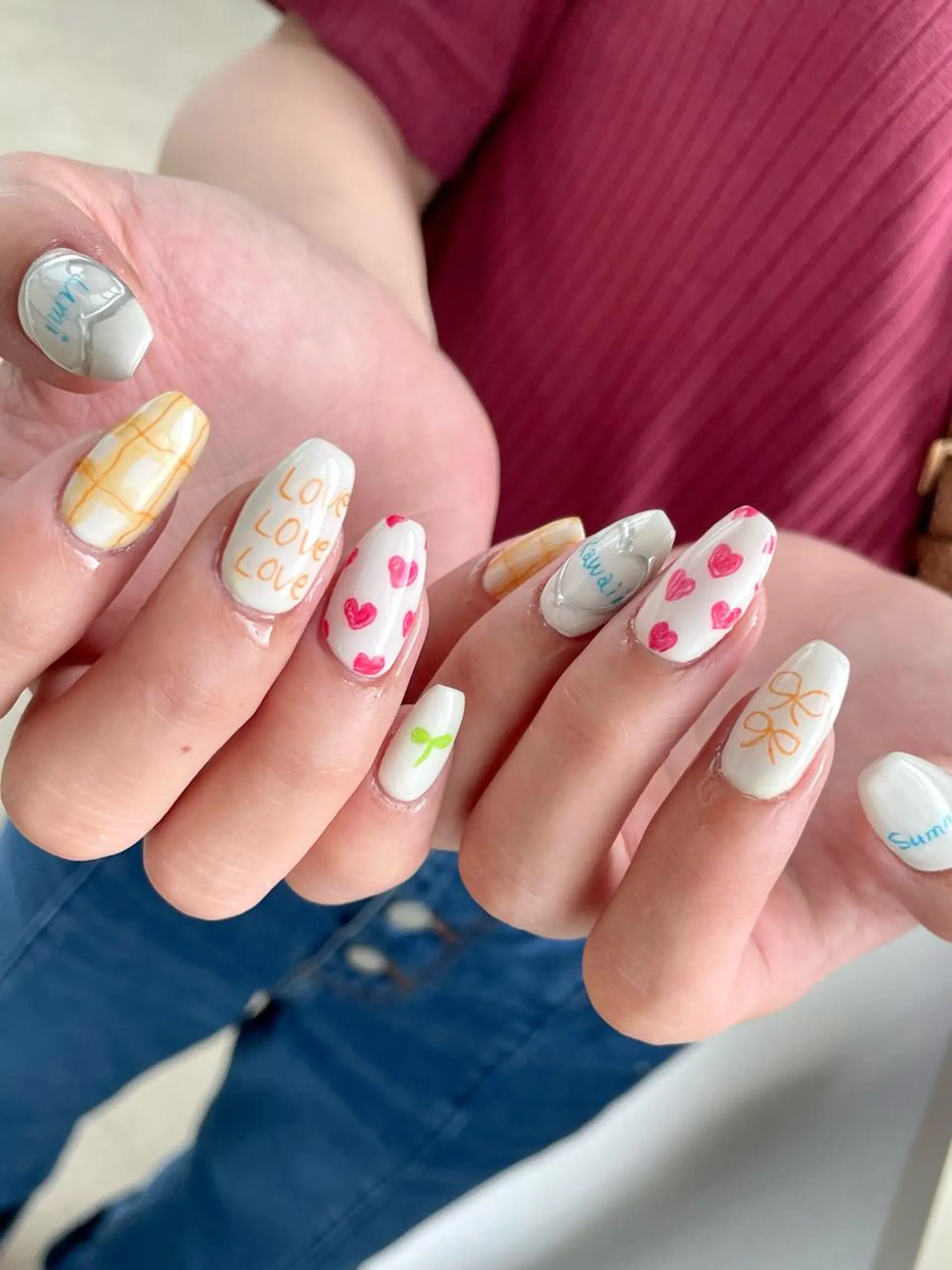 セミロング m kaori𓃟のネイルデザイン