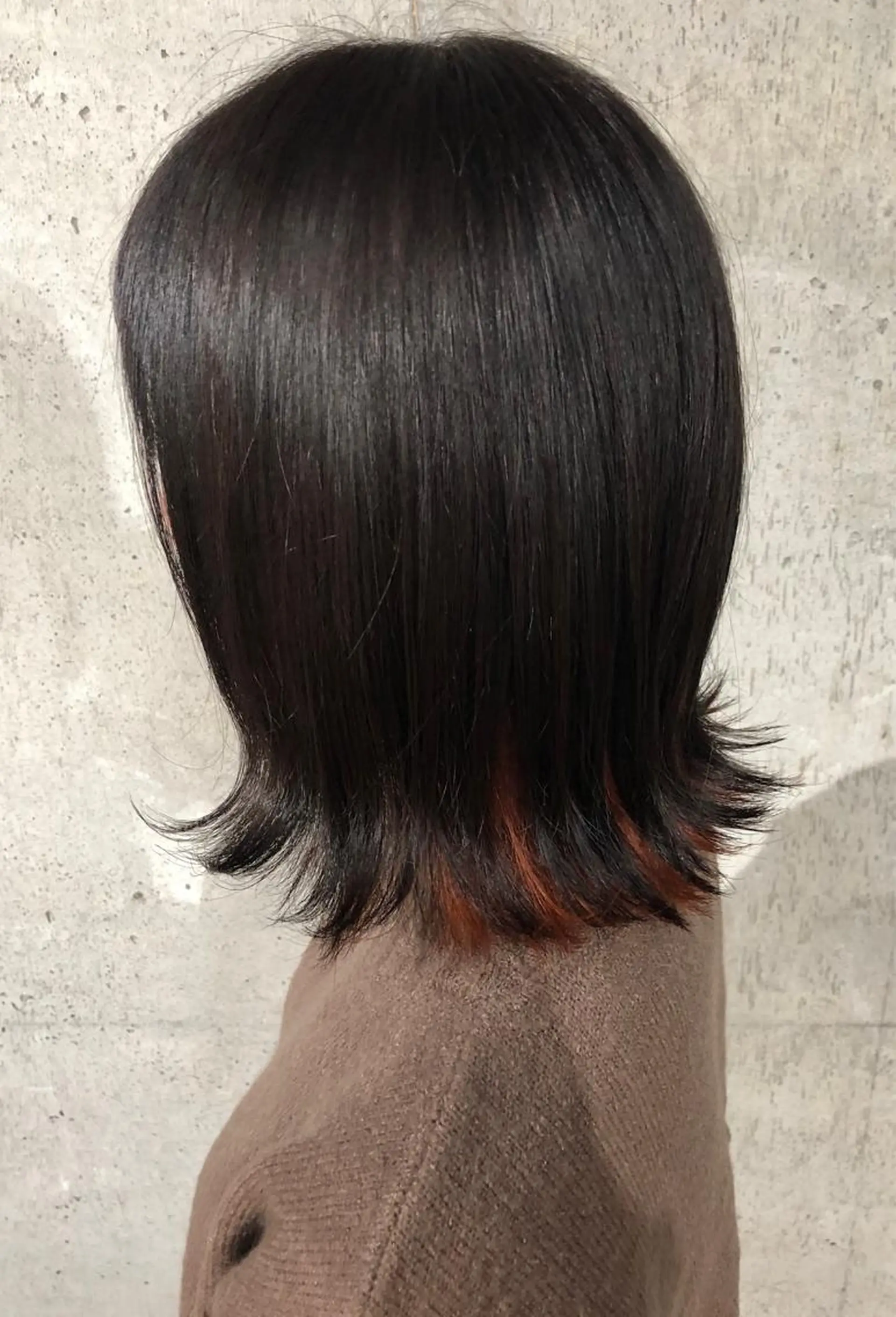 ミディアム カラー インナーカラー オレンジ Cuon所属・✨ご新規様のみ✨ ウンノのヘアスタイル