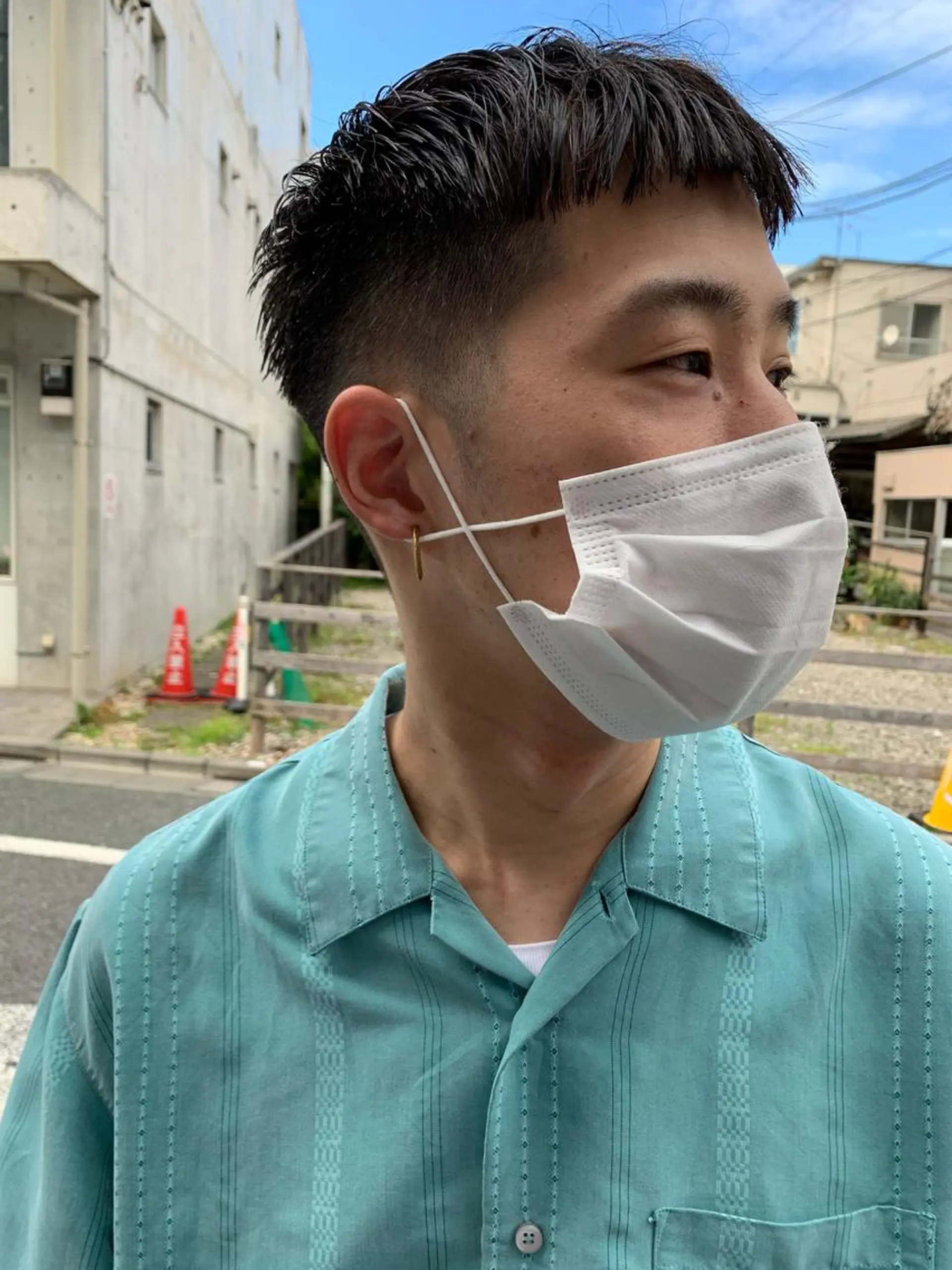 ショート カラー パーマ ヘアアレンジ メンズ パーマ/透明感カラー /ボブ/吉田一生のヘアスタイル