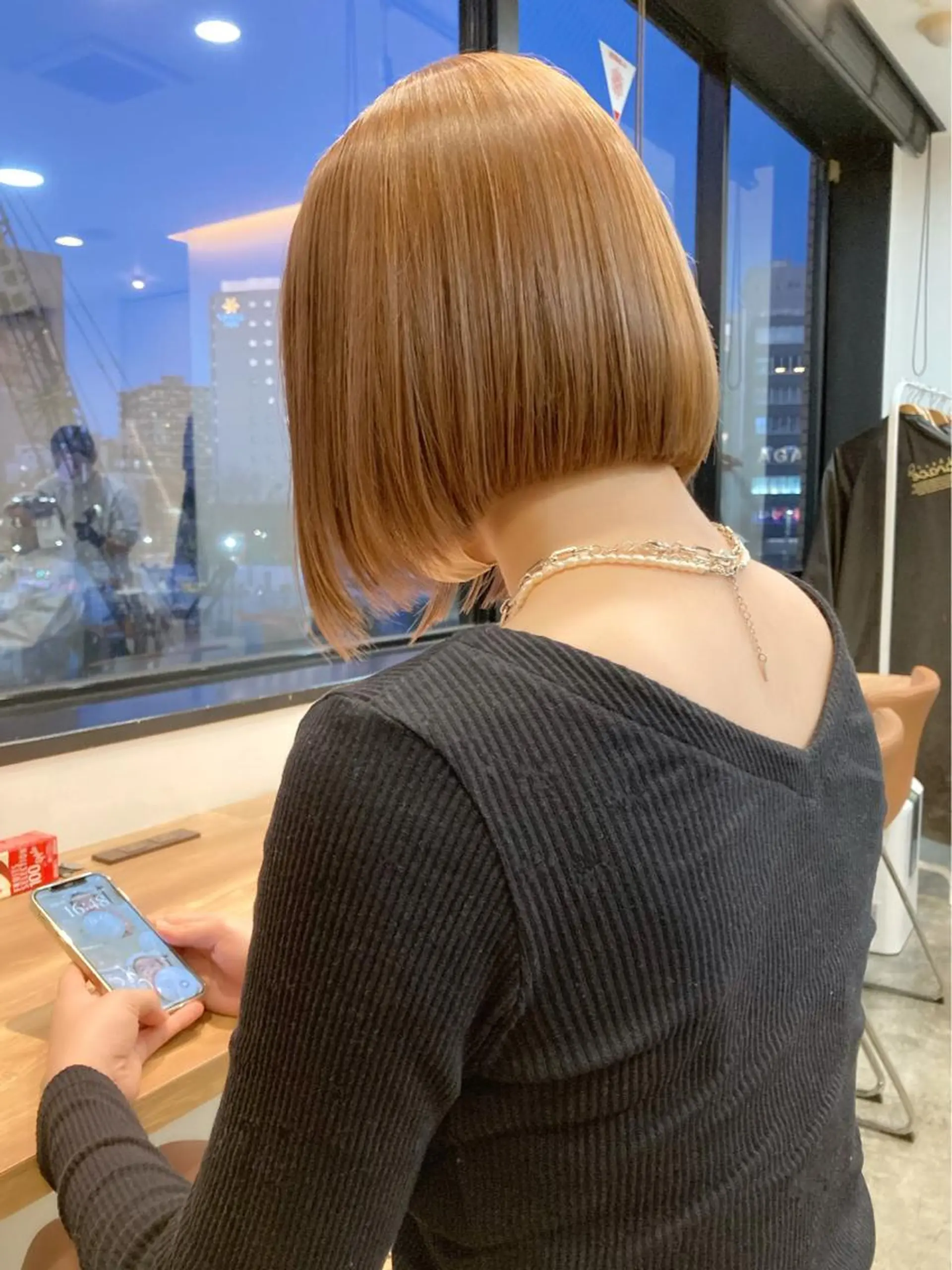 ショート ボブ ハイライト カット ヘアカラー カラーリスト菅野 竜矢🌈のヘアスタイル