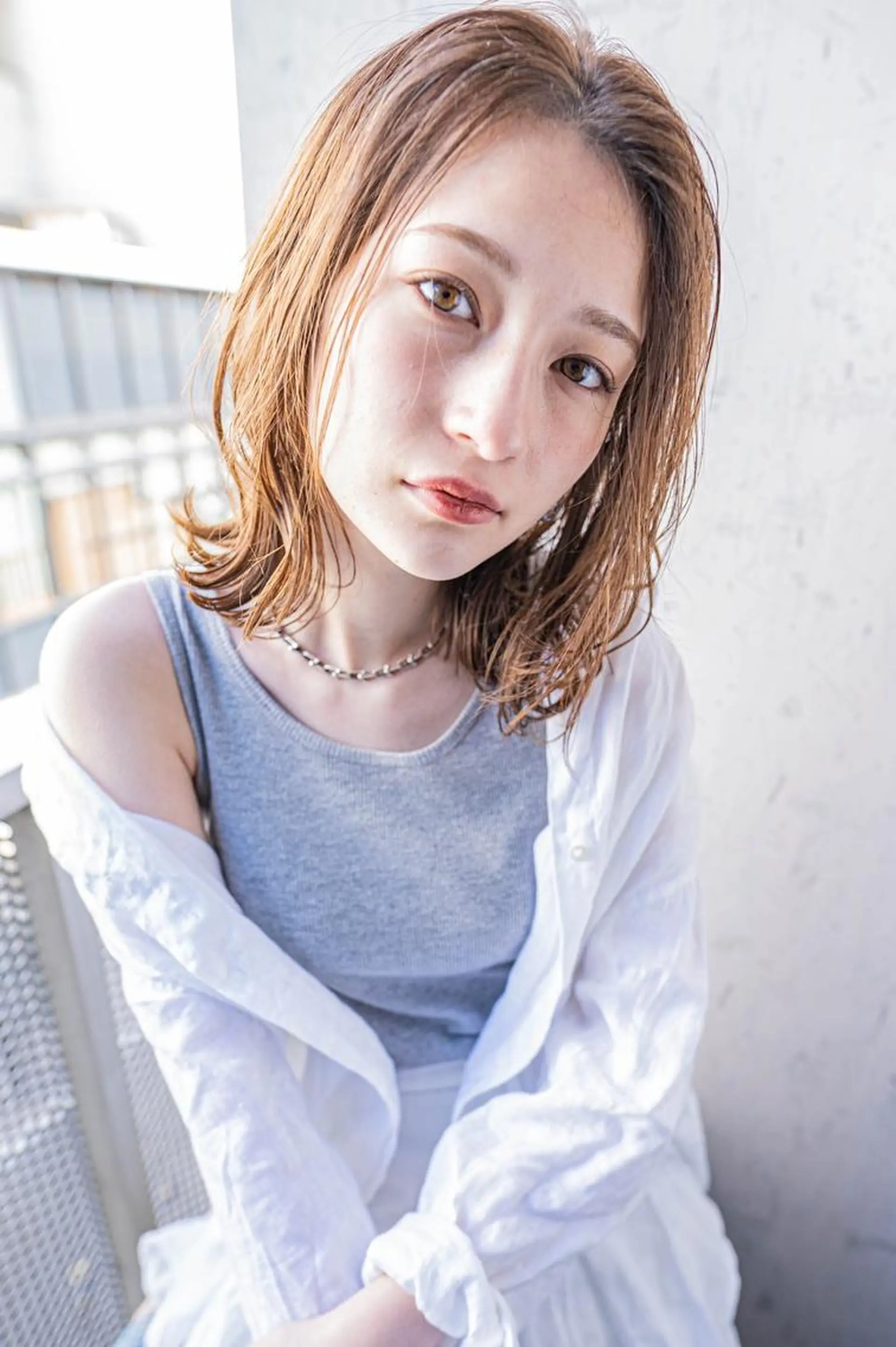 ミディアム カラー ヘアアレンジ ミディアムパーマ アクアカラー ダブルカラー グラデーションカラー ハイライトカラー 🎊LUZ🎊_公 式_🩵髪質改善🩵のヘアスタイル