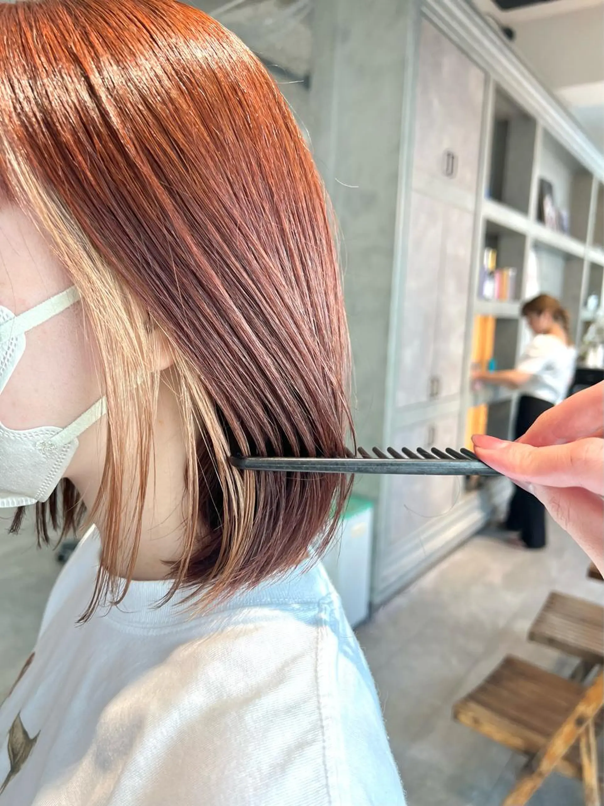 ミディアム カラー ヘアアレンジ ヘアカラー トリートメント ヘッドスパ ヘアセット 🌈インナーカラー ‘ショウマ’🌈のヘアスタイル