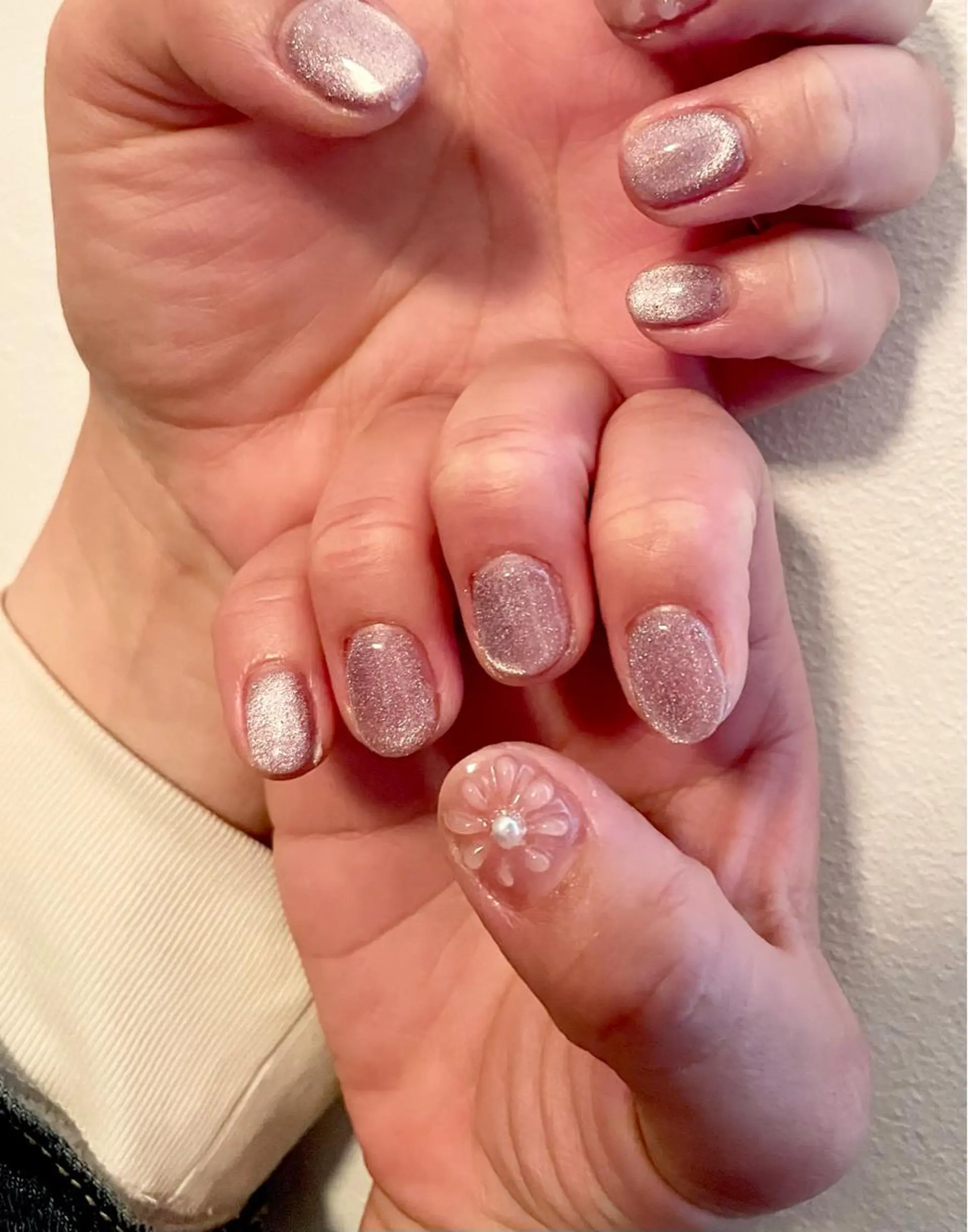 ネイル フラワーネイル マグネットネイル 春ネイル 甲府市徳行 🧸prunelleのネイルデザイン