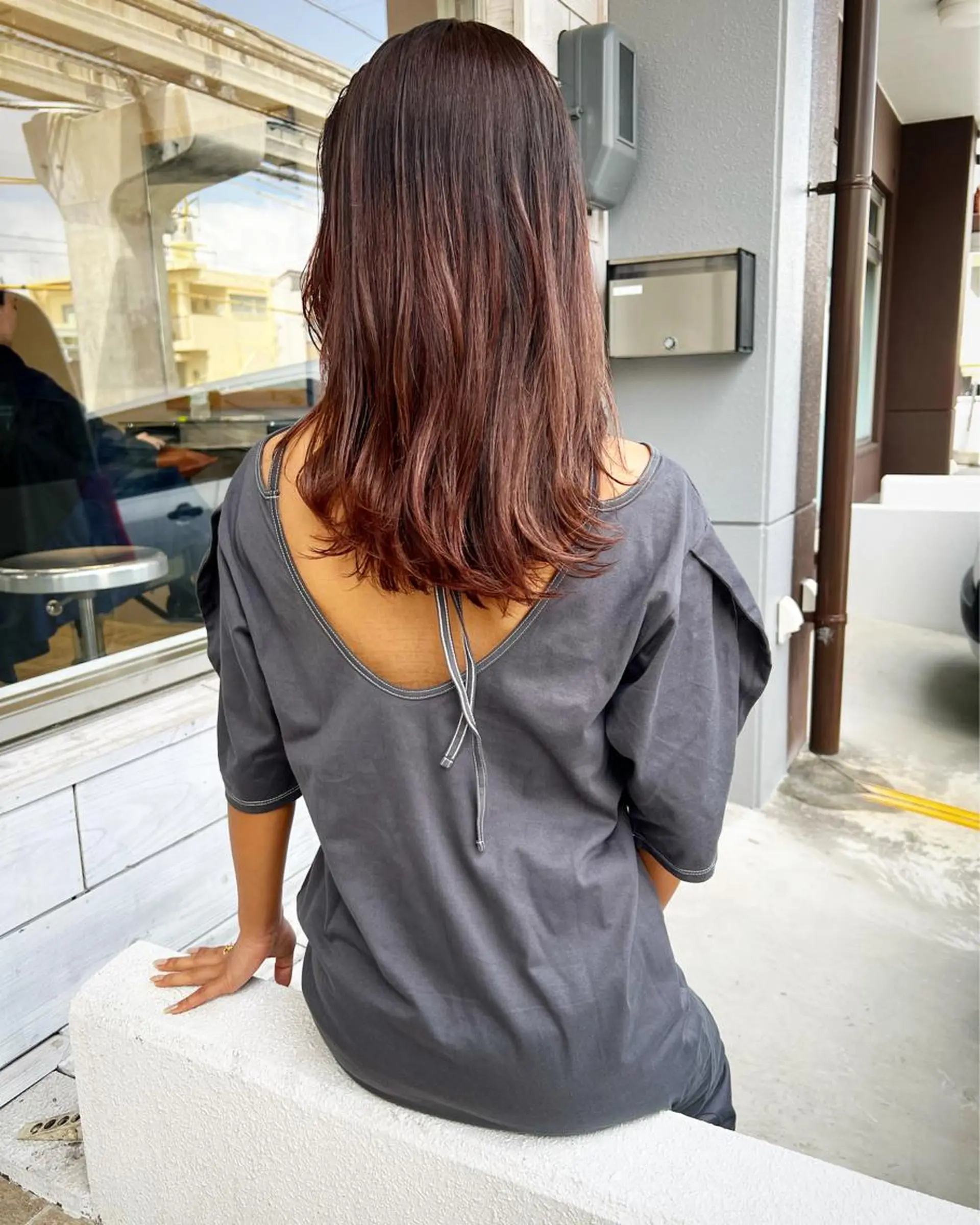 セミロング カラー テトネ タカシのヘアスタイル