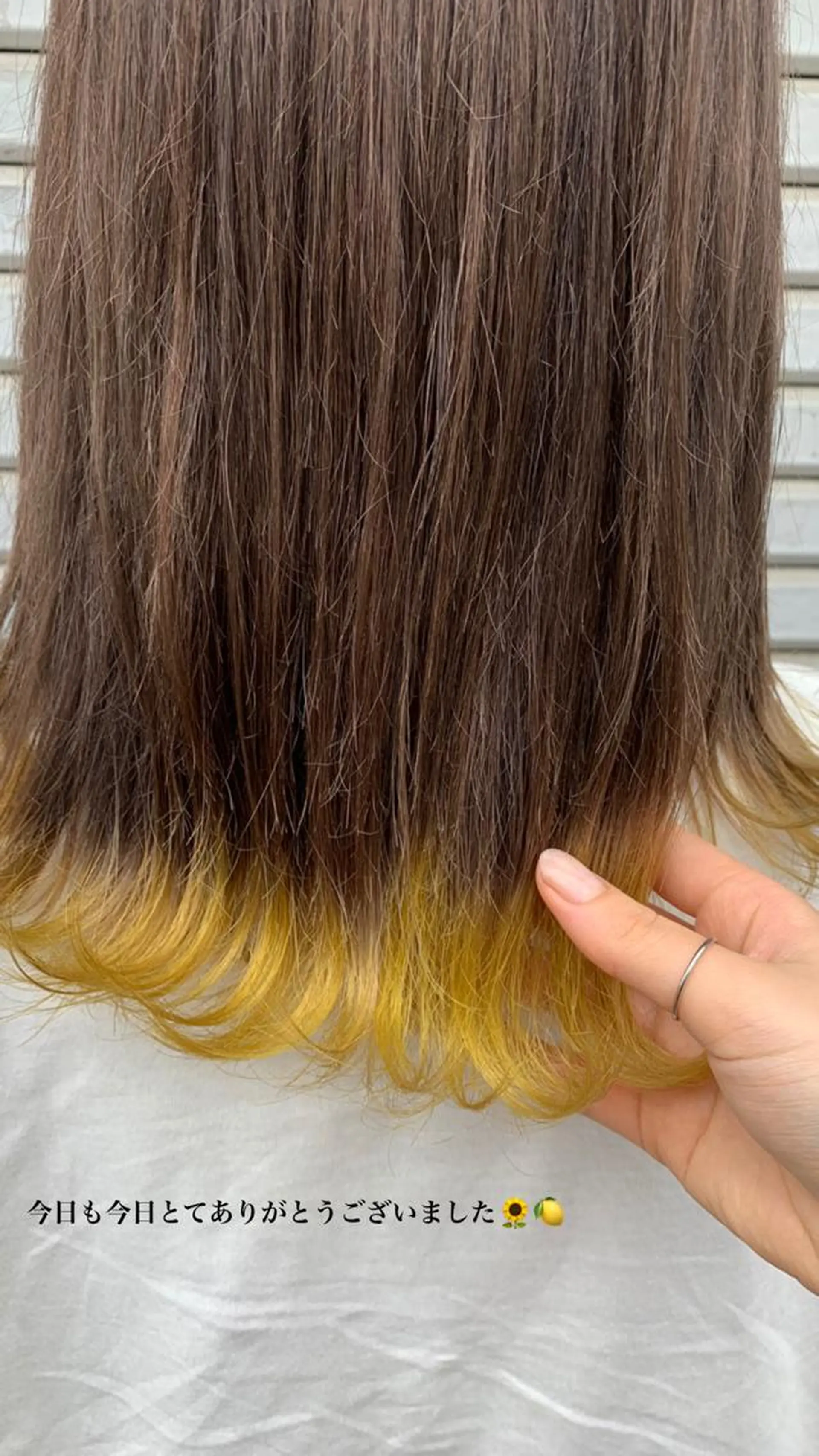 セミロング カラー カネコ ユカリのヘアスタイル